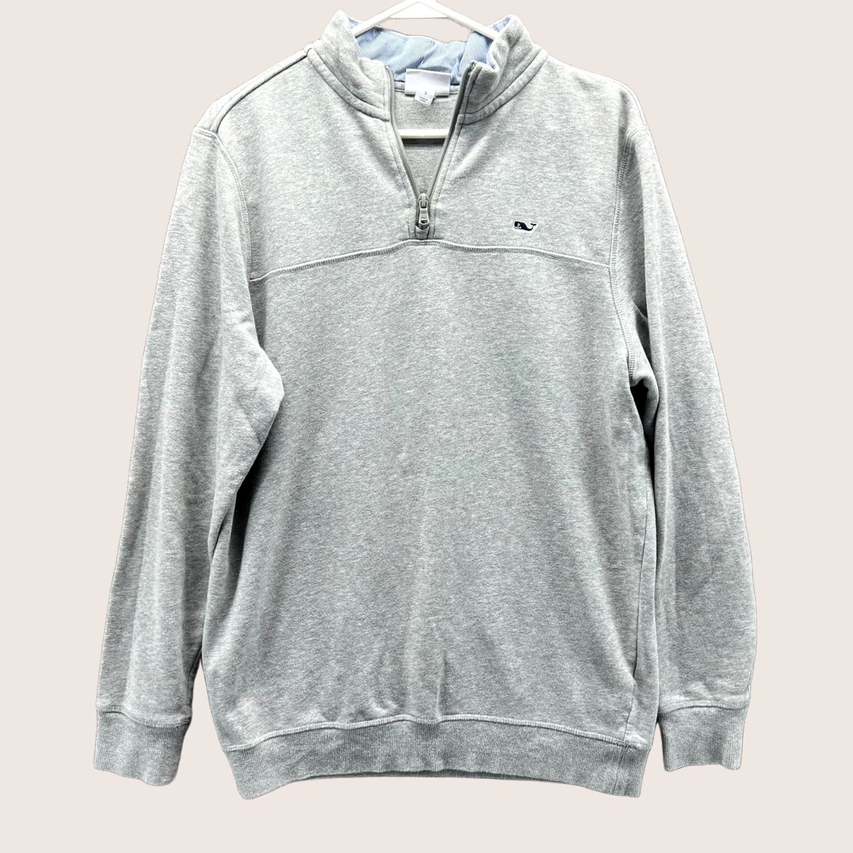 Vineyard Vines Vineyard Vines Sweatshirt Mens Small Gray Quarter Zip Pullover Whale The Shep Sweatshirt Casual Fleece Cotton Mock Neck Logo Pullover - S Size US S / EU 44-46 / 1 - 1 Thumbnail