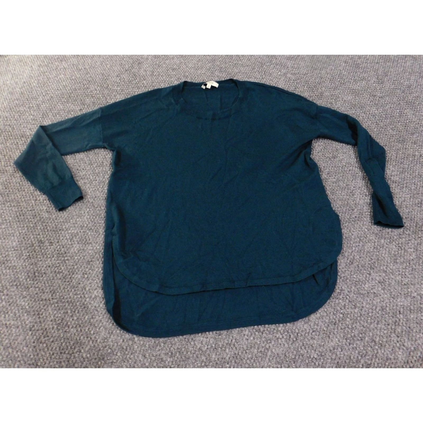 Madewell VINTAGE? No — Madewell Sweater Womens Small Blue High Low Pullover Lightweight Merino Wool Knit Size S / US 4 / IT 40 - 2 Thumbnail