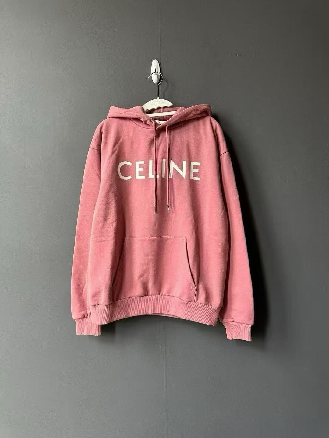 Celine Celine Pink Logo Hoodie Size S / US 4 / IT 40 - 1 Thumbnail