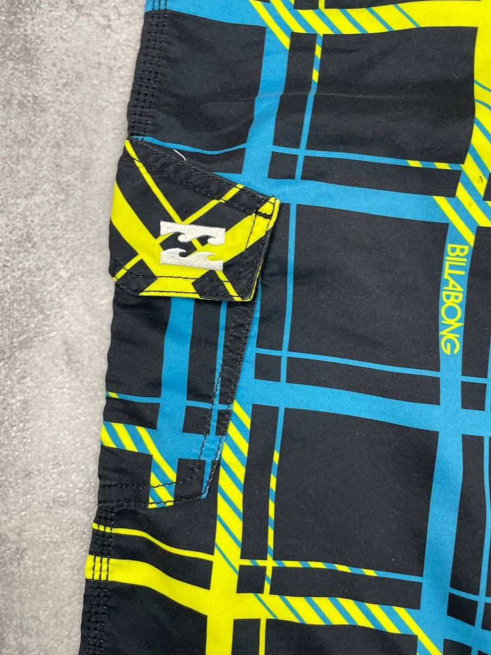 Billabong Billabong Men Board Shorts Swim Surf Black Blue Yellow Check Size US 32 / EU 48 - 4 Thumbnail