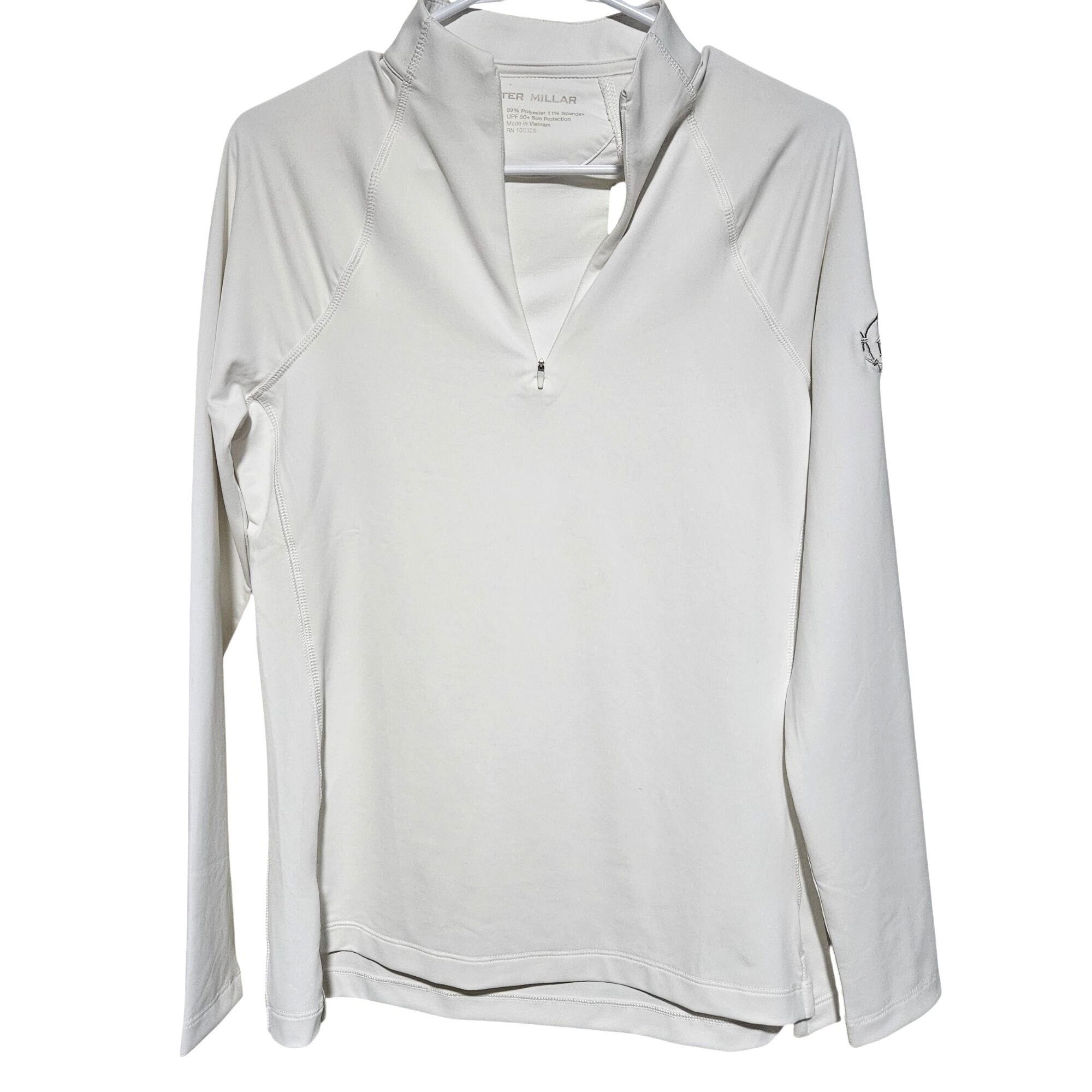 Peter Millar Peter Millar Women Fairfield Raglan Sleeve 3/4 Zip UPF White Size M / US 6-8 / IT 42-44 - 2 Thumbnail