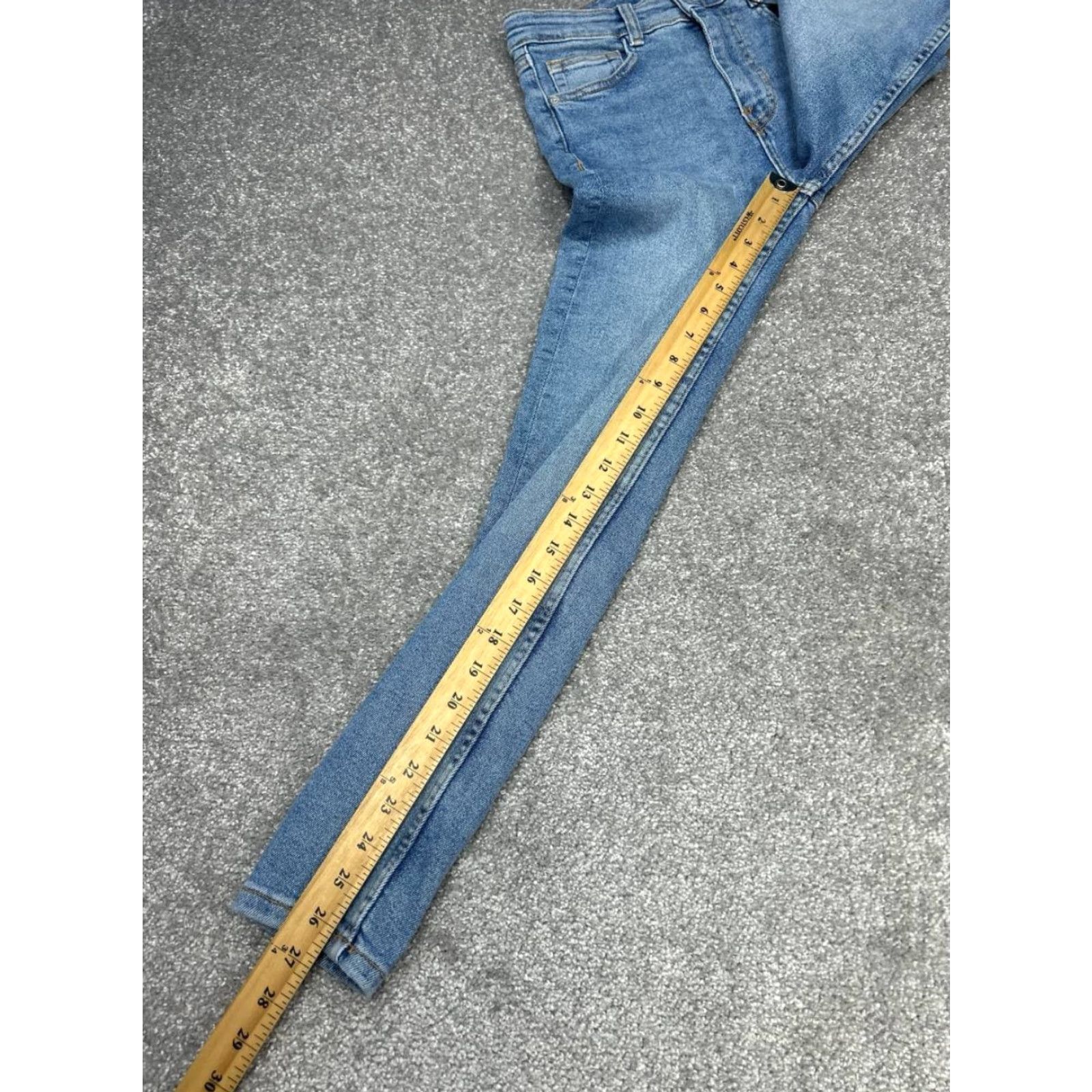 Zara Zara Jeans Womens 6 Blue Denim Logo Cotton Stretch Mid Rise Skinny Leg 26x26 New Size 28" / US 6 / IT 42 - 3 Thumbnail