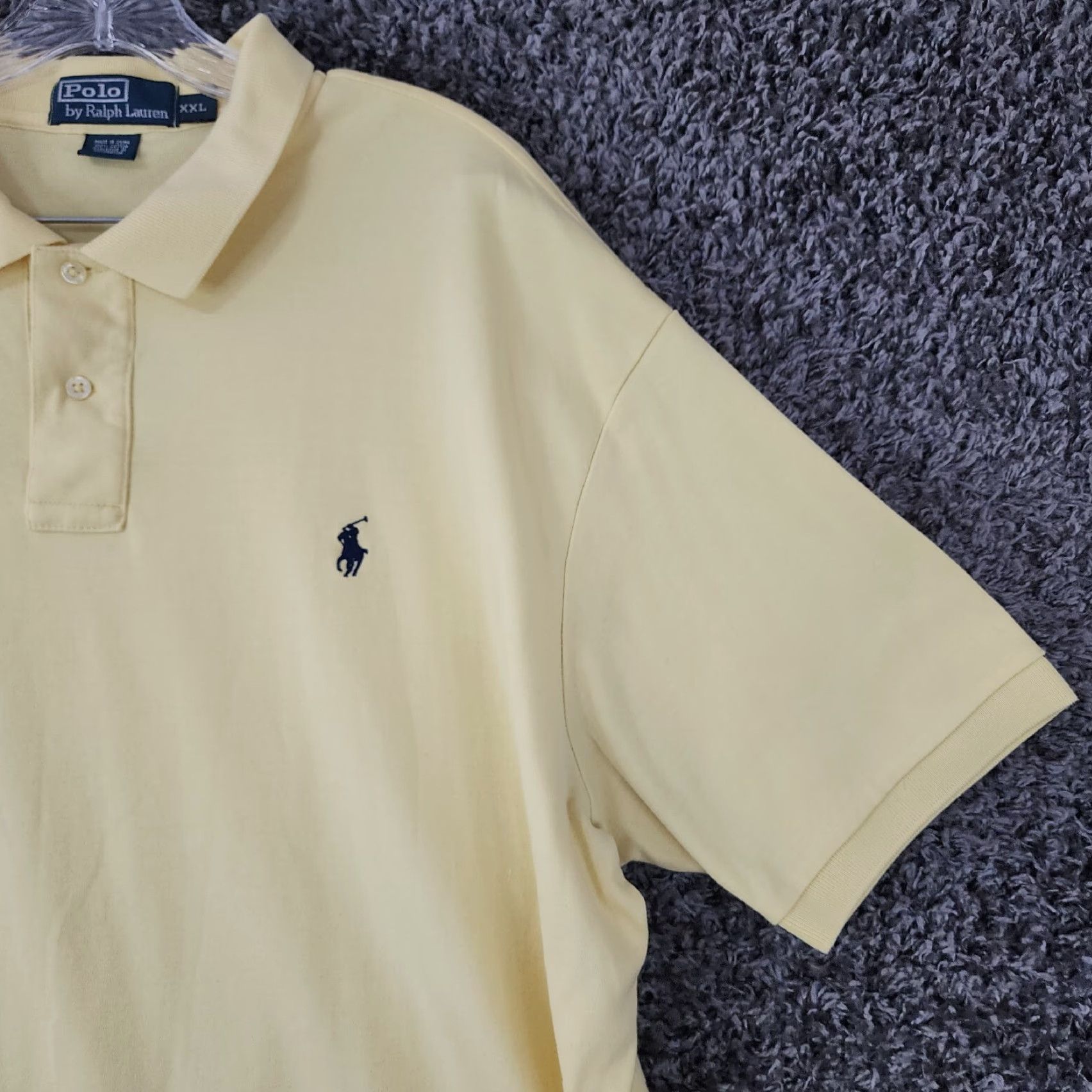 Polo Ralph Lauren VINTAGE? No. Use: Polo Ralph Lauren Polo Shirt 2XL Yellow 100% Cotton Short Sleeve Mens Adult Size US XXL / EU 58 / 5 - 2 Thumbnail