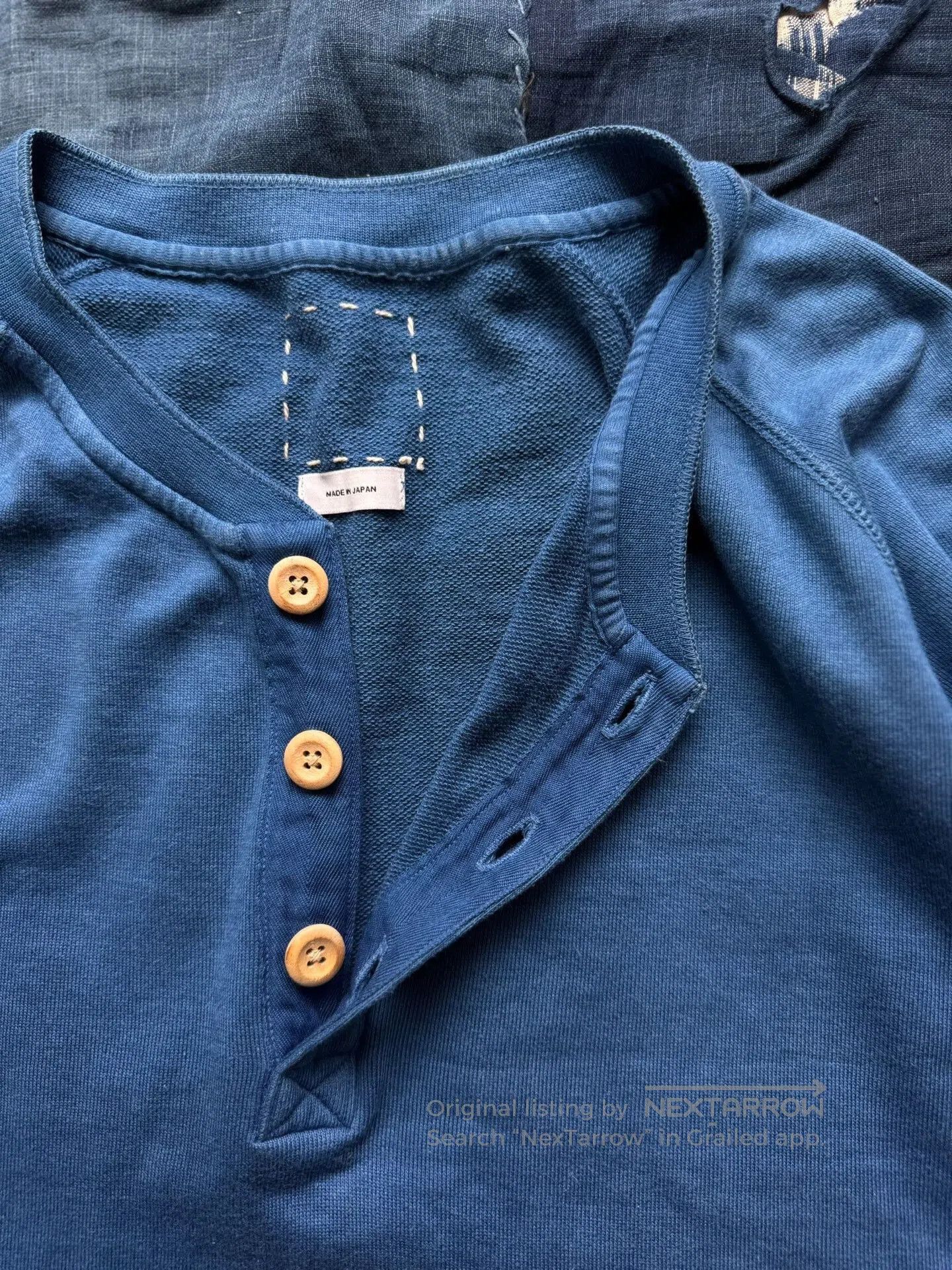 Visvim visvim 16ss Indigo Raglan Henley. Size US M / EU 48-50 / 2 - 5 Thumbnail