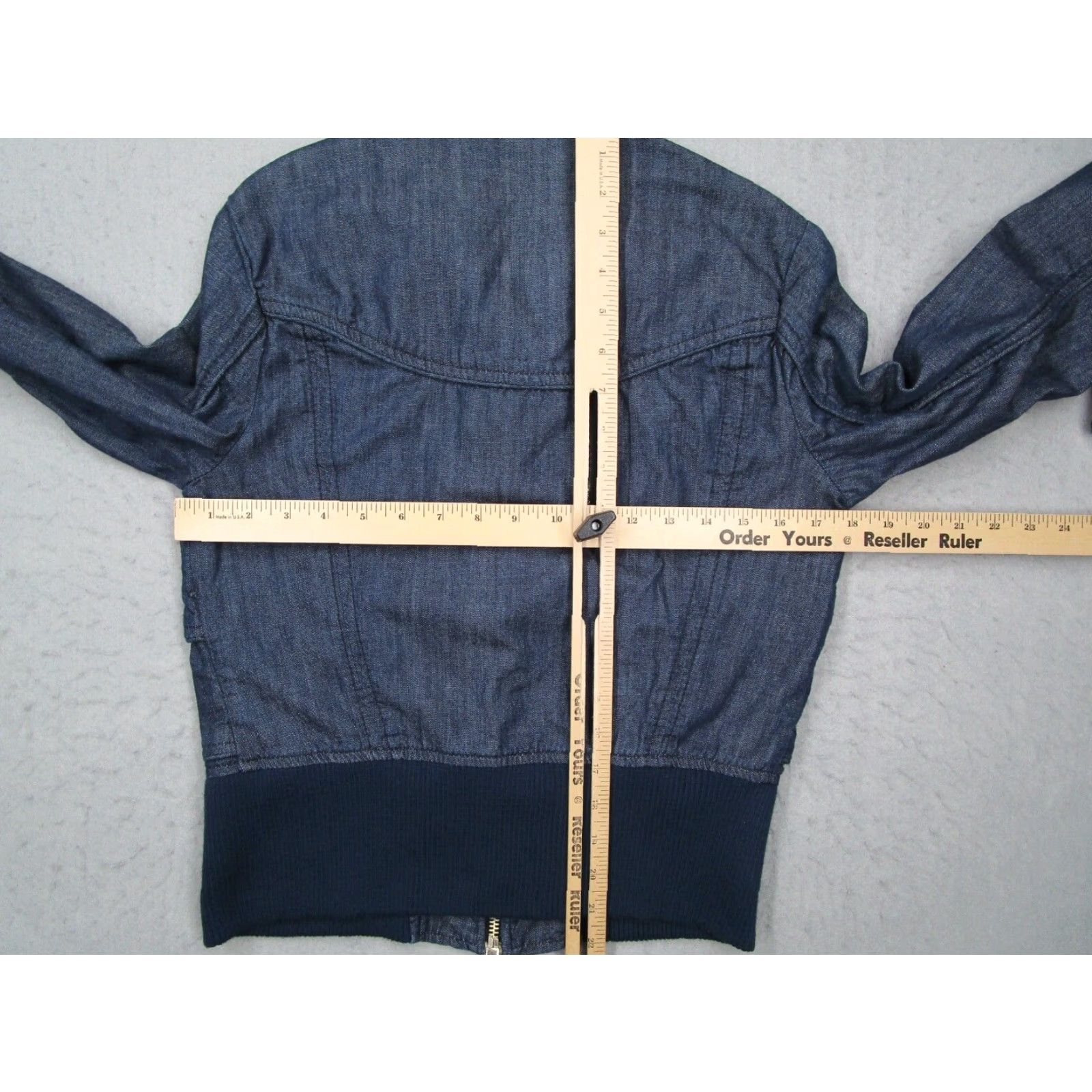 True Religion True Religion Women's Large Blue Denim Full Zip Jacket - Retro American Style Size L / US 10 / IT 46 - 5 Thumbnail