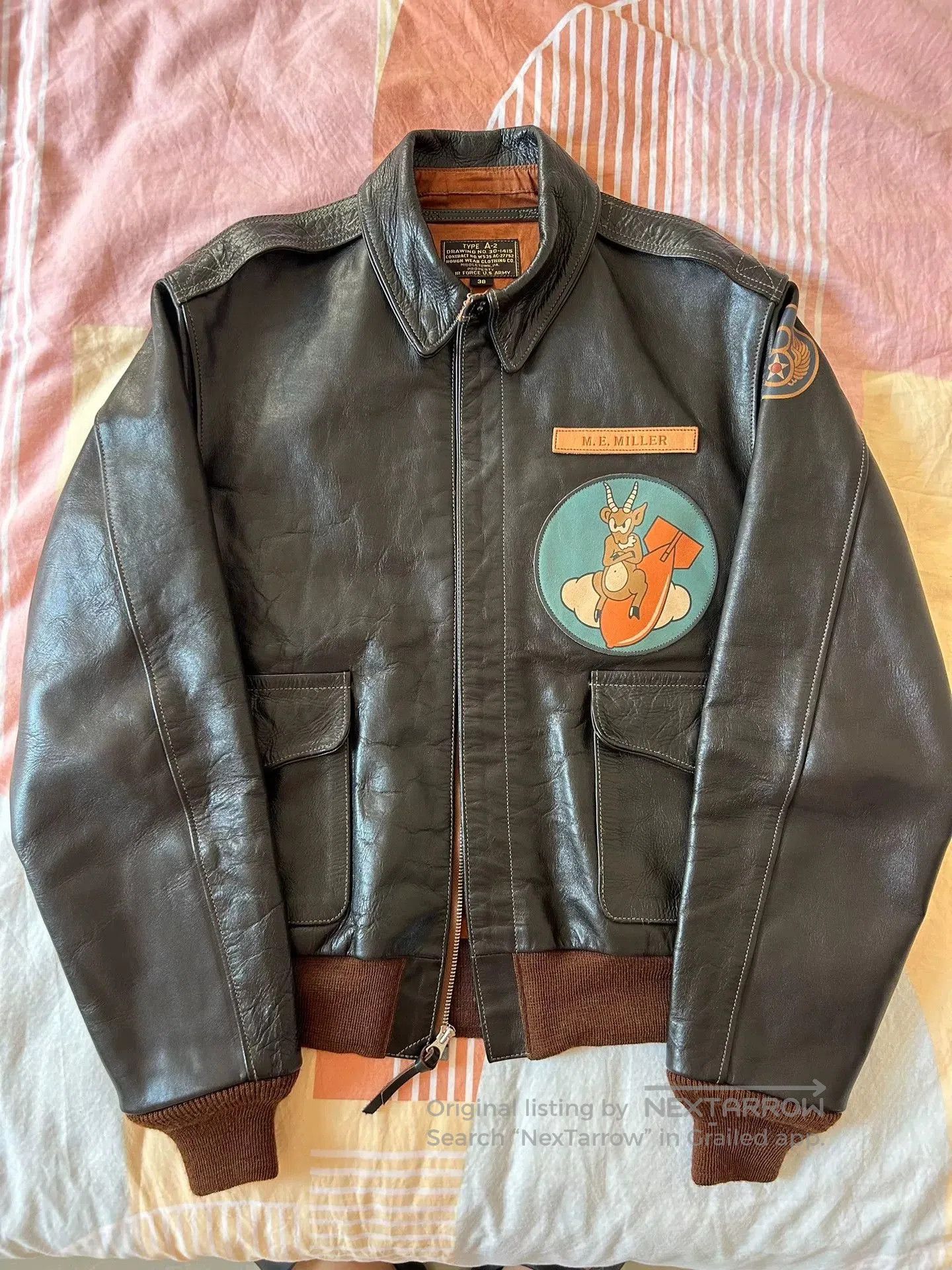 TOYS McCOY McCoy A2 Pilot Jacket in Leather. Size US S / EU 44-46 / 1 - 2 Thumbnail