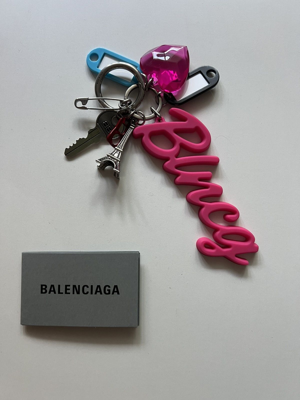Balenciaga 💥$1.1K VALUE💥 Hourglass Pink Soft Big Souvenir Key Chain Size ONE SIZE - 7 Thumbnail