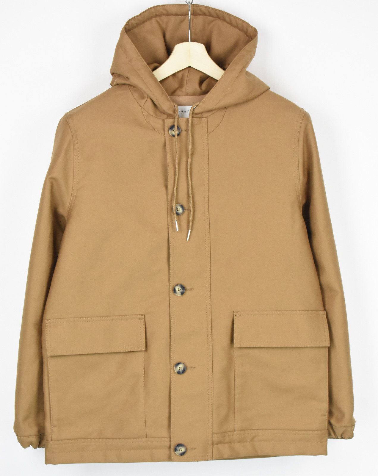 Sandro SANDRO Deck Jacket Mens SMALL Hooded Patch Pockets Fleece Size US S / EU 44-46 / 1 - 4 Thumbnail