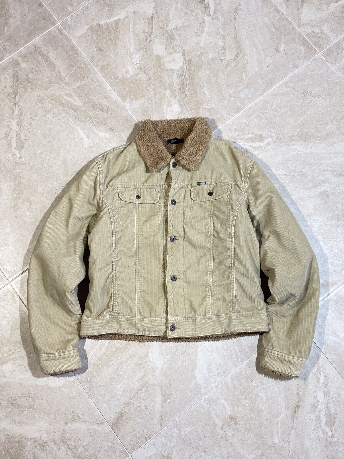 Diesel × Vintage Vintage Diesel Corduroy Sherpa y2k streetwear style jacket Size XL / US 12-14 / IT 48-50 - 1 Thumbnail