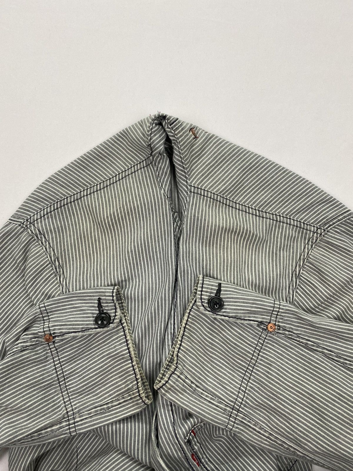 Levi's Levis Redloop Dirty Distressed Hickory Chore Jacket Size US M / EU 48-50 / 2 - 12 Thumbnail