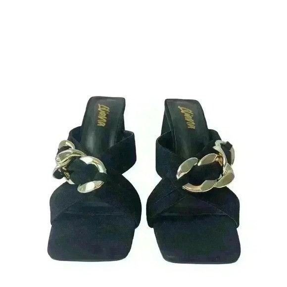 Other Black & Gold /High Heels Sandals / Size Us 8.5 Size US 8.5 / IT 38.5 - 2 Thumbnail