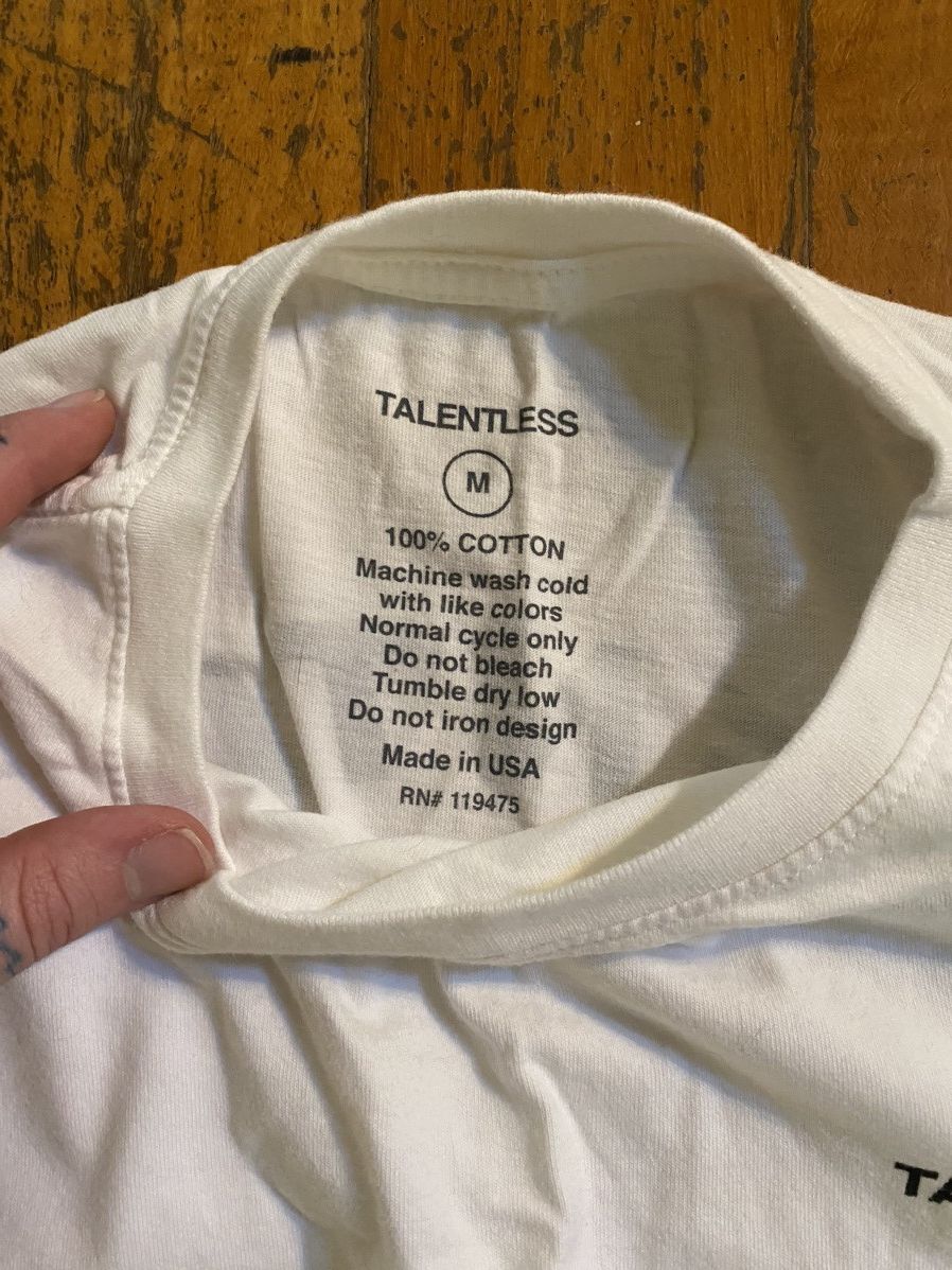 Talentless talentless white tee Size US M / EU 48-50 / 2 - 4 Thumbnail