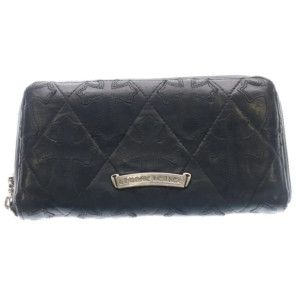 Chrome Hearts Chrome Hearts cemetery cross leather patch wallet Size ONE SIZE - 1 Thumbnail