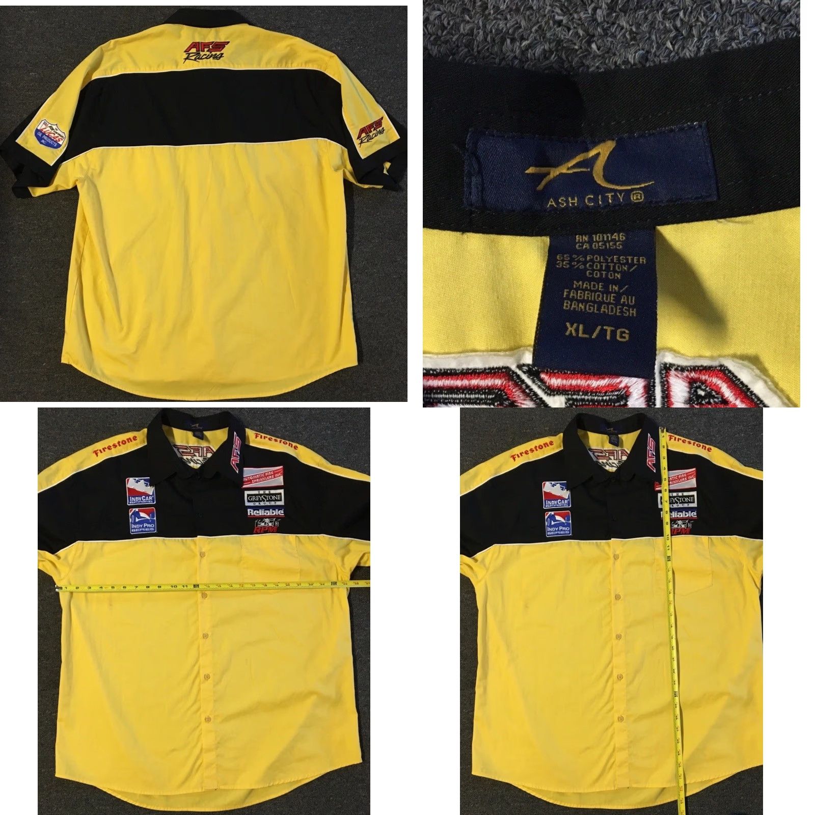 NASCAR VINTAGE AFS Indy Car Racing Shirt XL Pit Crew Driver Firestone NHRA NASCAR Biker 90s Size US XL / EU 56 / 4 - 8 Thumbnail