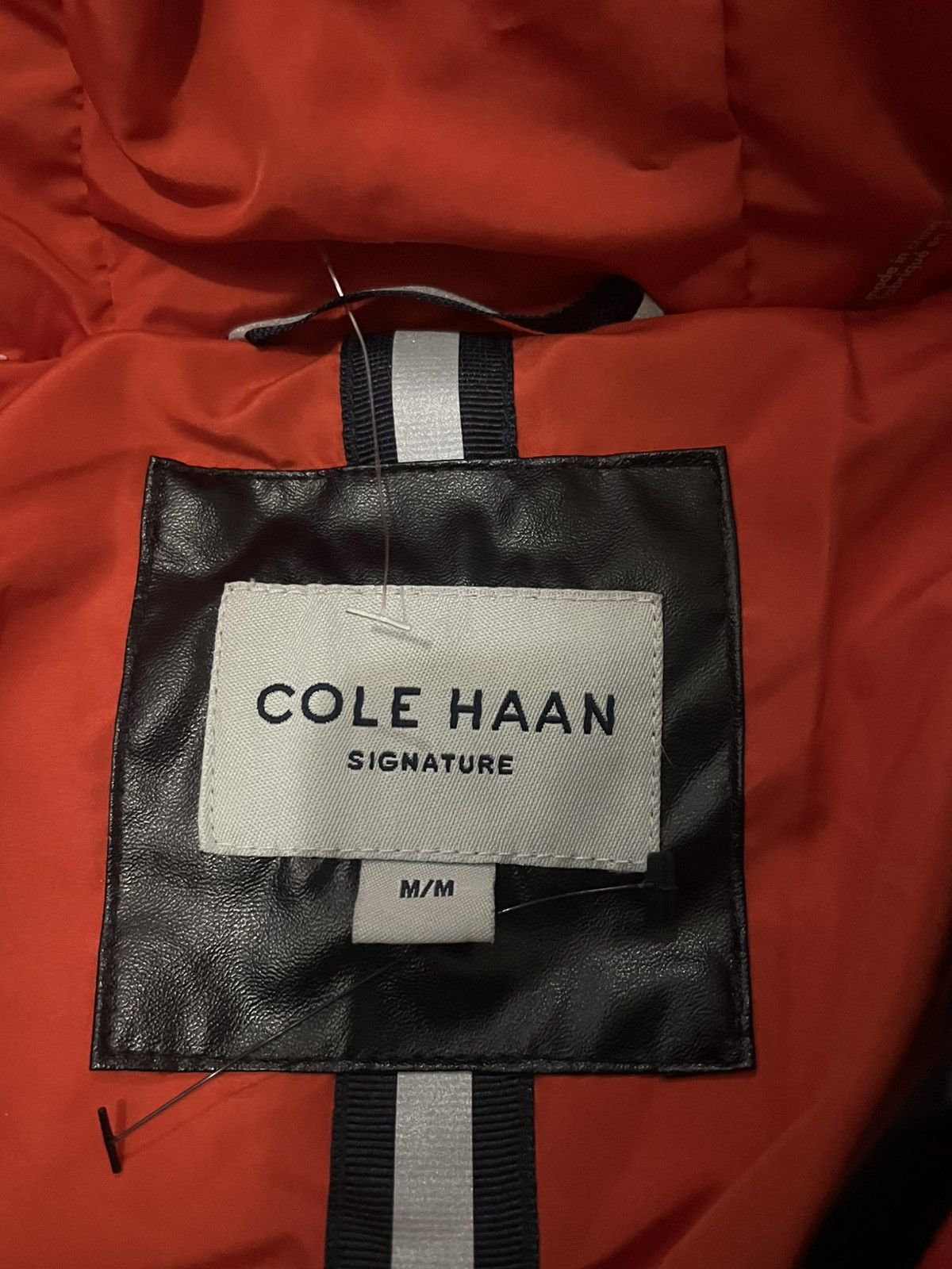 Cole Haan Cole Haan Signature Mens Hooded Faux Leather Jacket Size US M / EU 48-50 / 2 - 3 Thumbnail