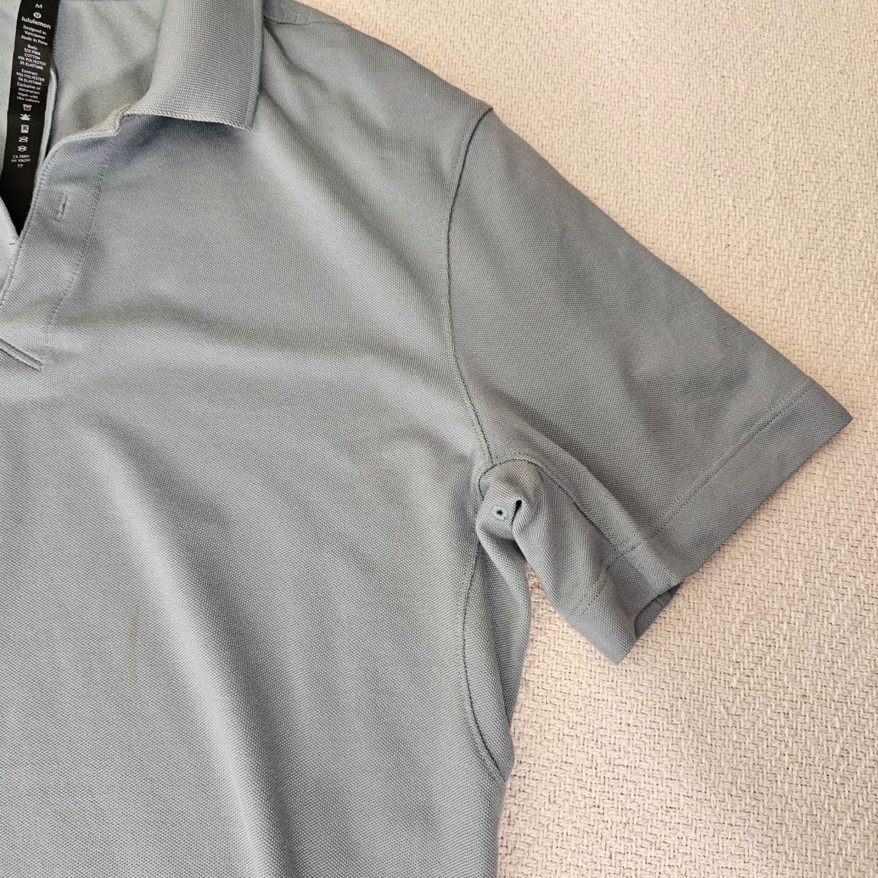 Lululemon Lululemon Men's Polo Shirt Short Sleeve Slim Fit Casual Knit Golf Blue M Size US M / EU 48-50 / 2 - 3 Thumbnail