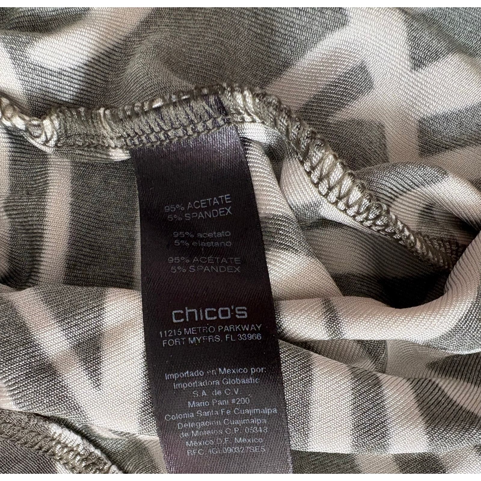 Chicos Traveler's by CHICO'S | Botanical High Rise Wide Pants | 3 Size 23" - 9 Thumbnail