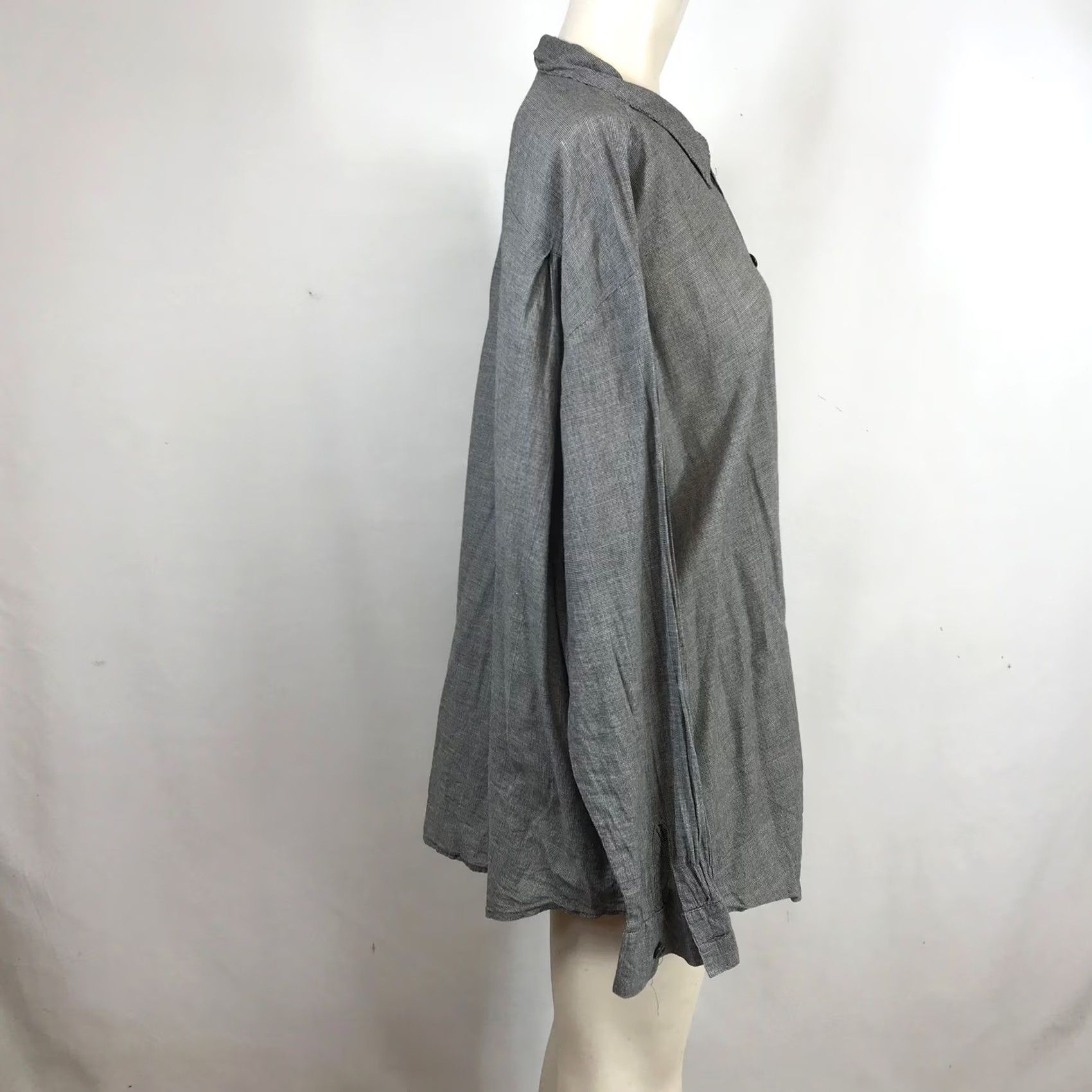 Vintage CP Shades Sausalito Womens Grey Micro Houndstooth Cotton Button Down Shirt XL Size XL / US 12-14 / IT 48-50 - 4 Thumbnail