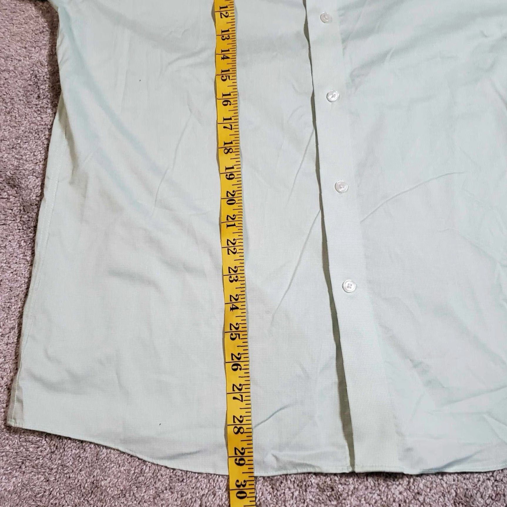 Tommy Hilfiger VINTAGE Tommy Hilfiger THFLEX Supima Slim Stretch Button-Down 16 Green Mens Shirt Size US L / EU 52-54 / 3 - 5 Thumbnail