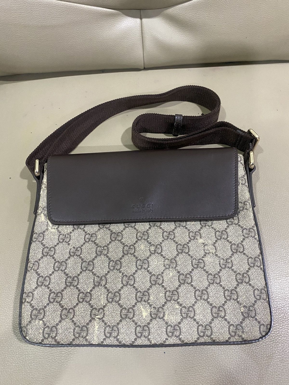 Gucci Authentic Gucci GG Supreme Flap Messenger Bag Size ONE SIZE - 25 Thumbnail
