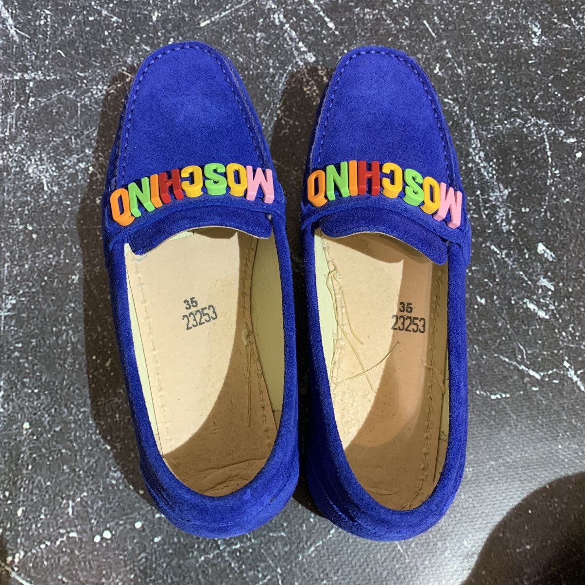 Moschino Moschino Blue Suede Moccasins Loafers Size 35 EU 22 CM Size US 5 / IT 35 - 11 Thumbnail
