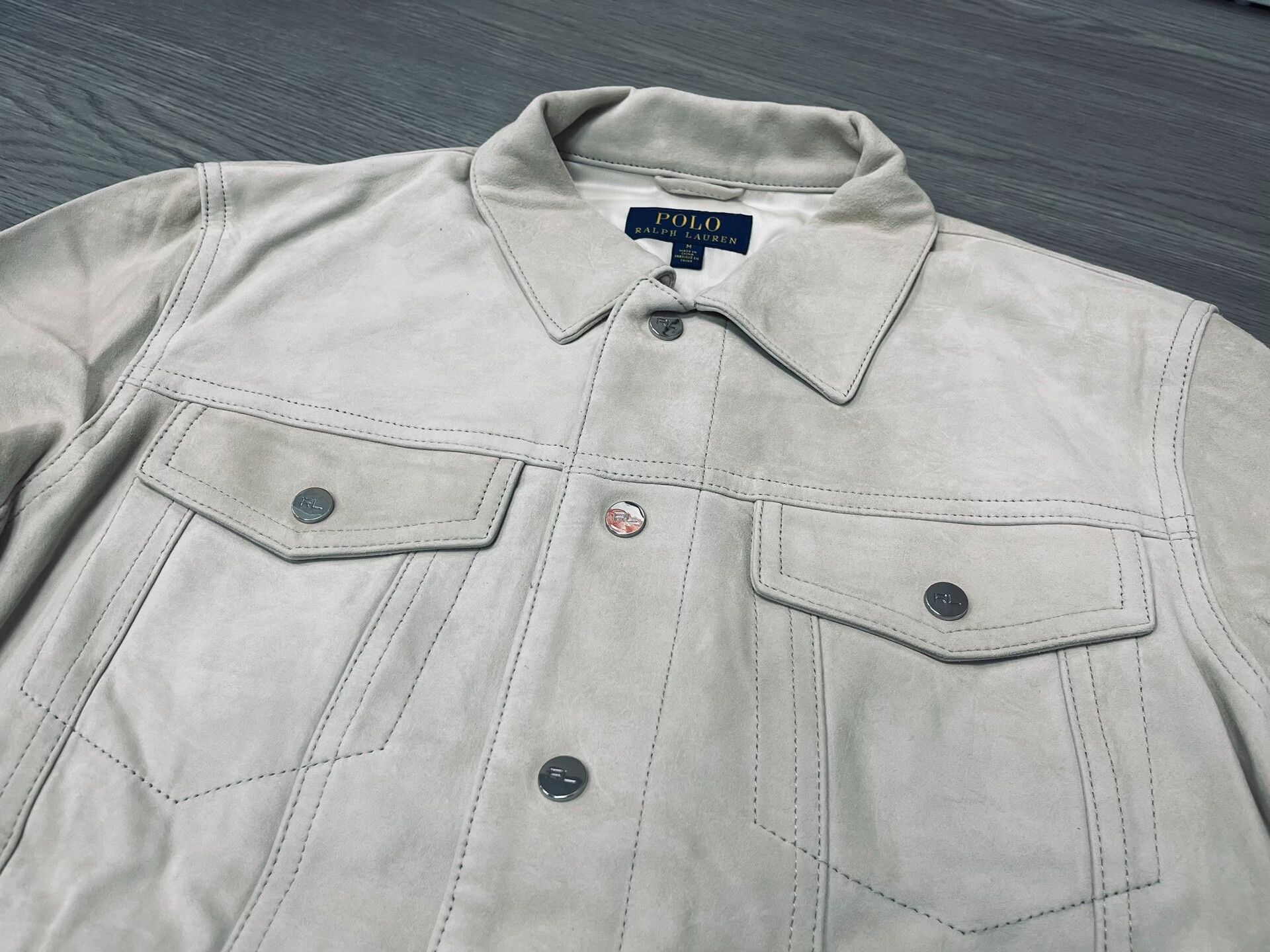 RRL Ralph Lauren Ralph Lauren RRL Style Ivory Leather Jacket Size US M / EU 48-50 / 2 - 1 Thumbnail