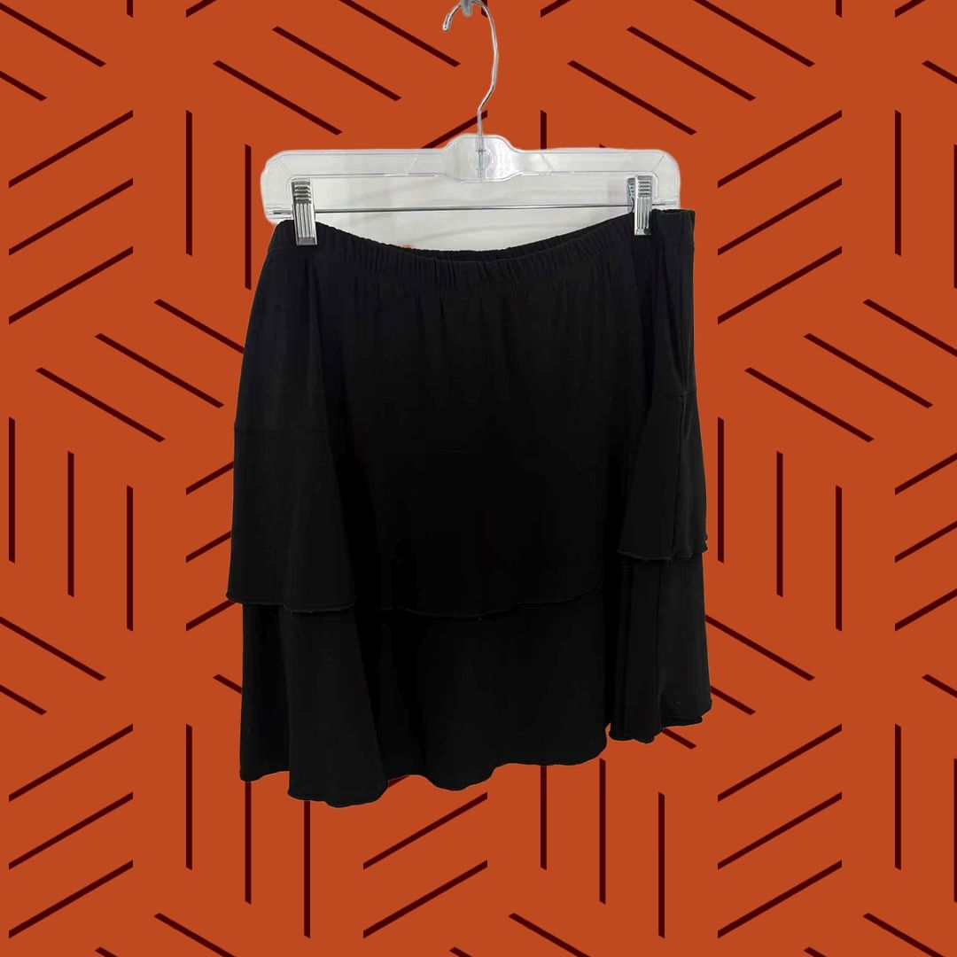Mango Tango Mango Black Skort Mini Skirt Large Size 36" / US 14 / IT 50 - 1 Thumbnail
