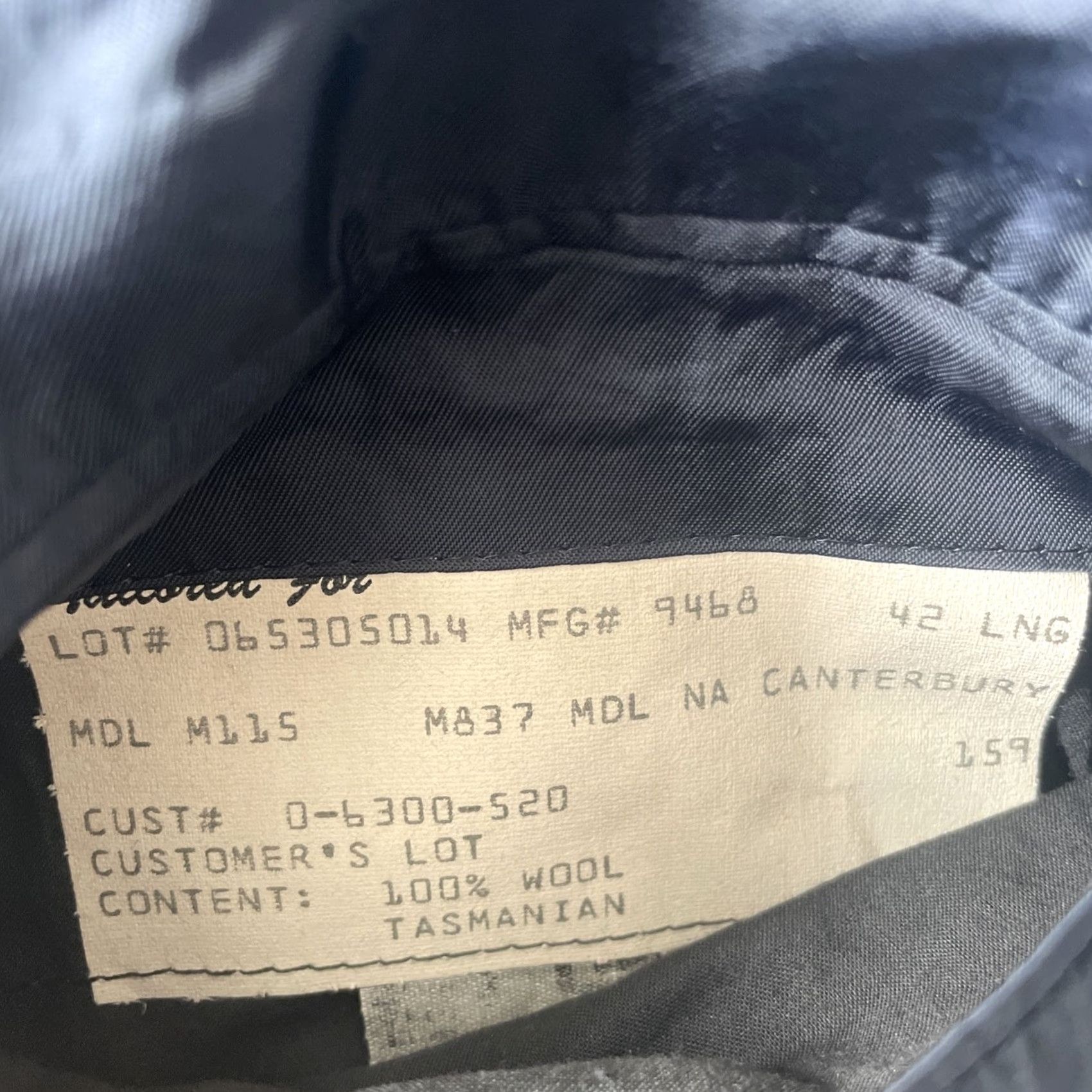 Loro Piana Hickey Freeman Blazer Men 42 Regular Wool Herringbone Two-Button Notch Lapel Long Single-Breasted Black 120s Tasmanian Loro Piana - 40? Size 42R - 5 Thumbnail