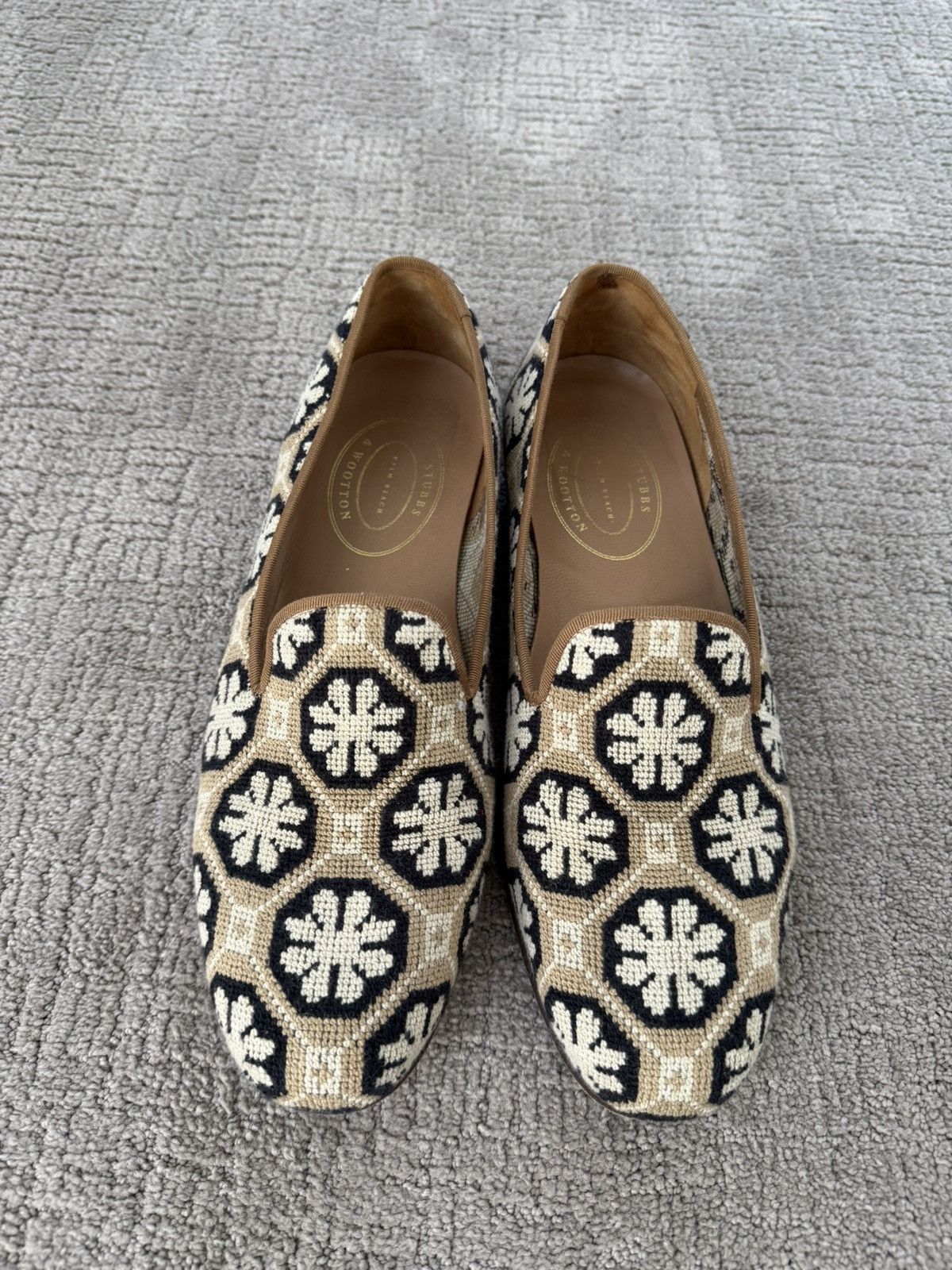 Kent Needlepoint Slippers - Retail $575