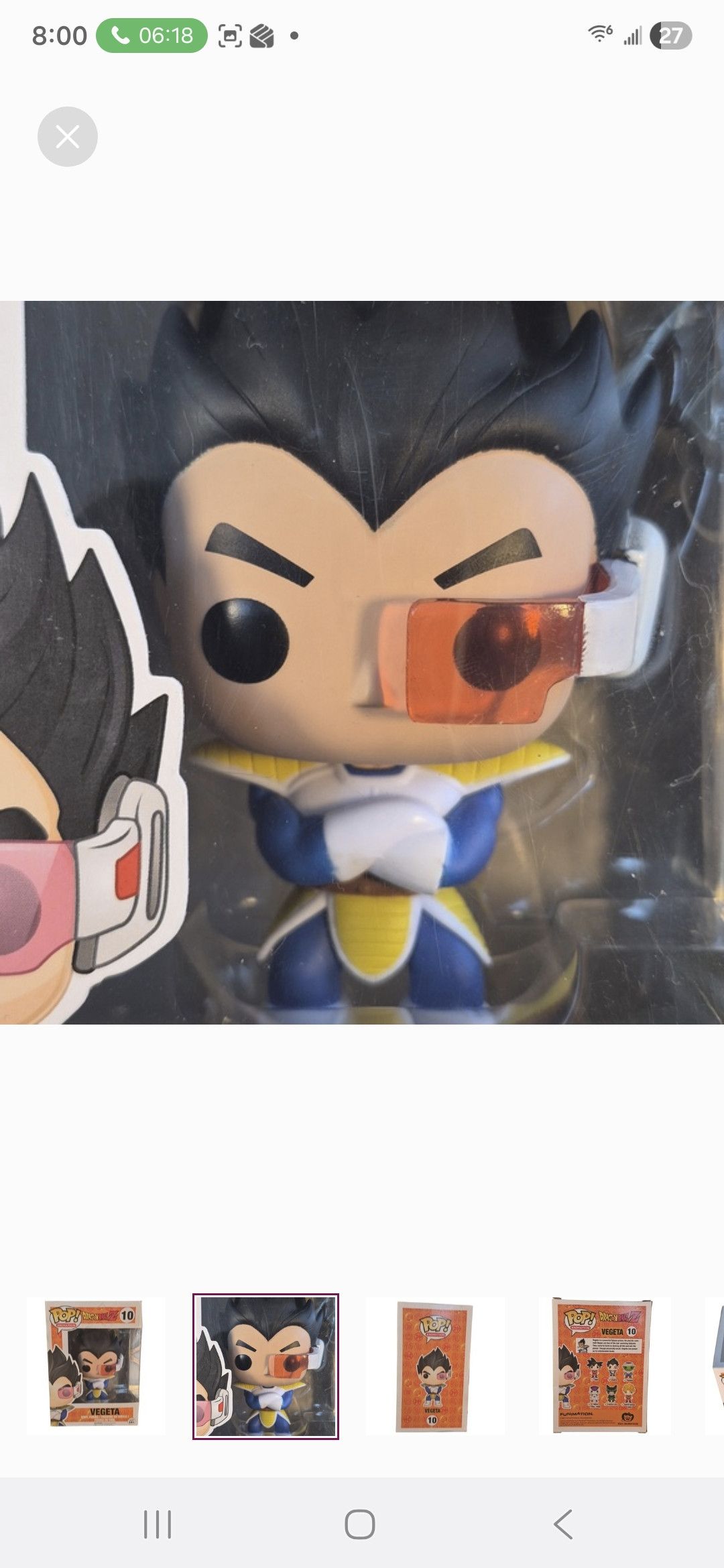 Other Funko × Dragon Ball Z VEGETA Funko POP Vinyl Figure Size ONE SIZE - 2 Thumbnail