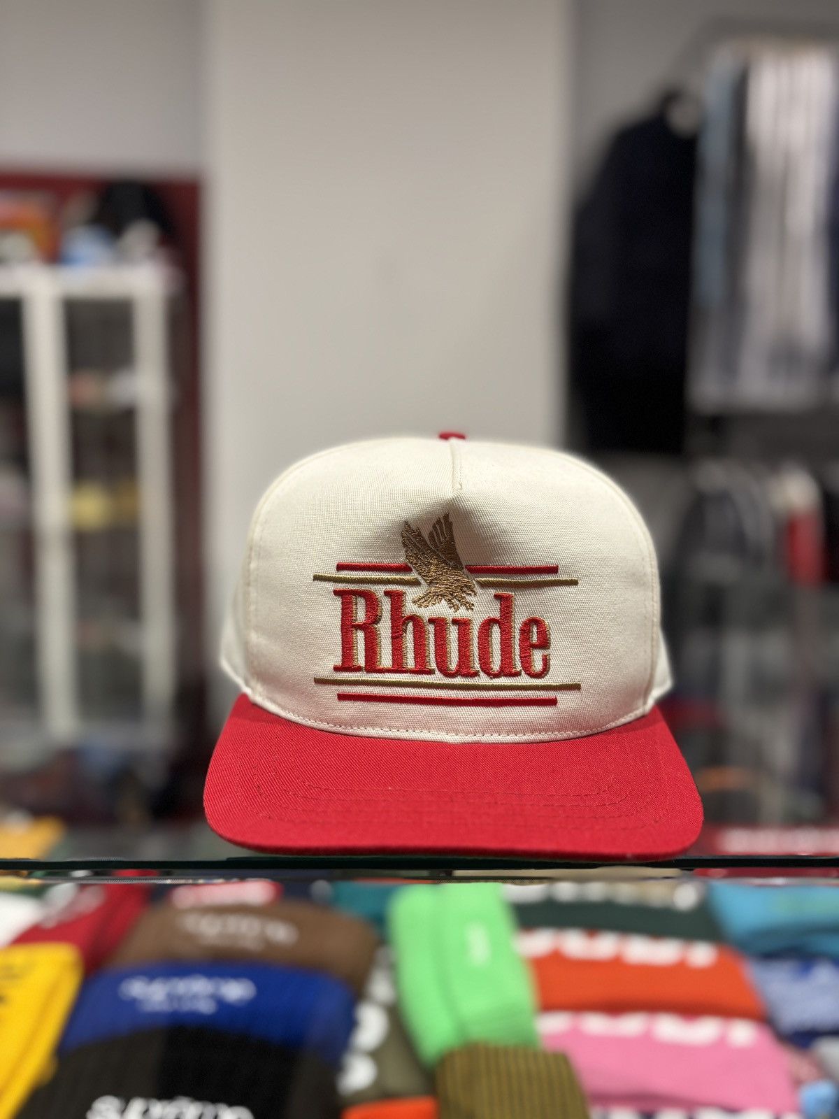 Rhude Rhude Rossa Logo Embroidered Cap Size ONE SIZE - 1 Thumbnail