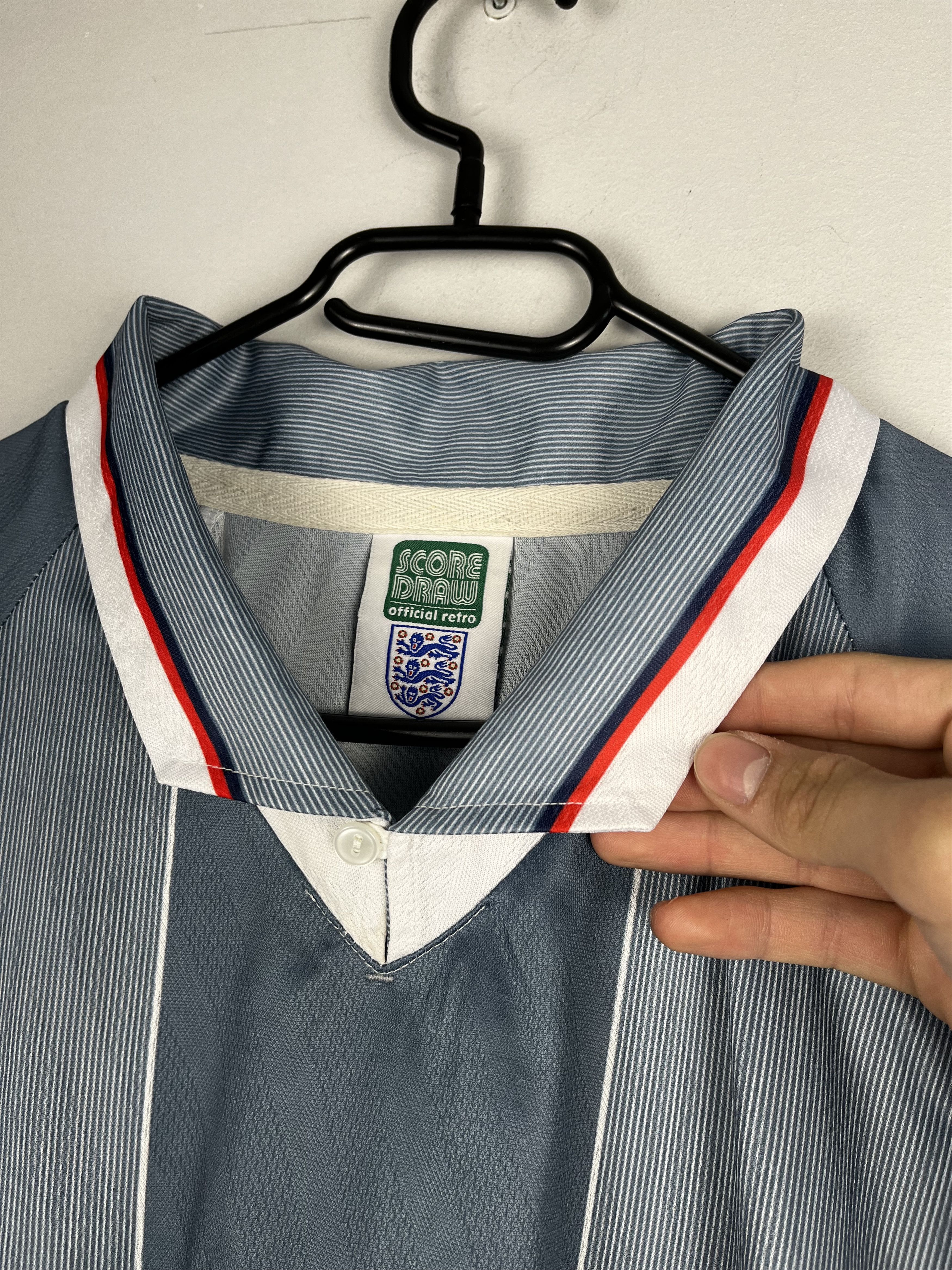 Vintage Score Draw England 1996 Away Jersey Size US XL / EU 56 / 4 - 6 Thumbnail