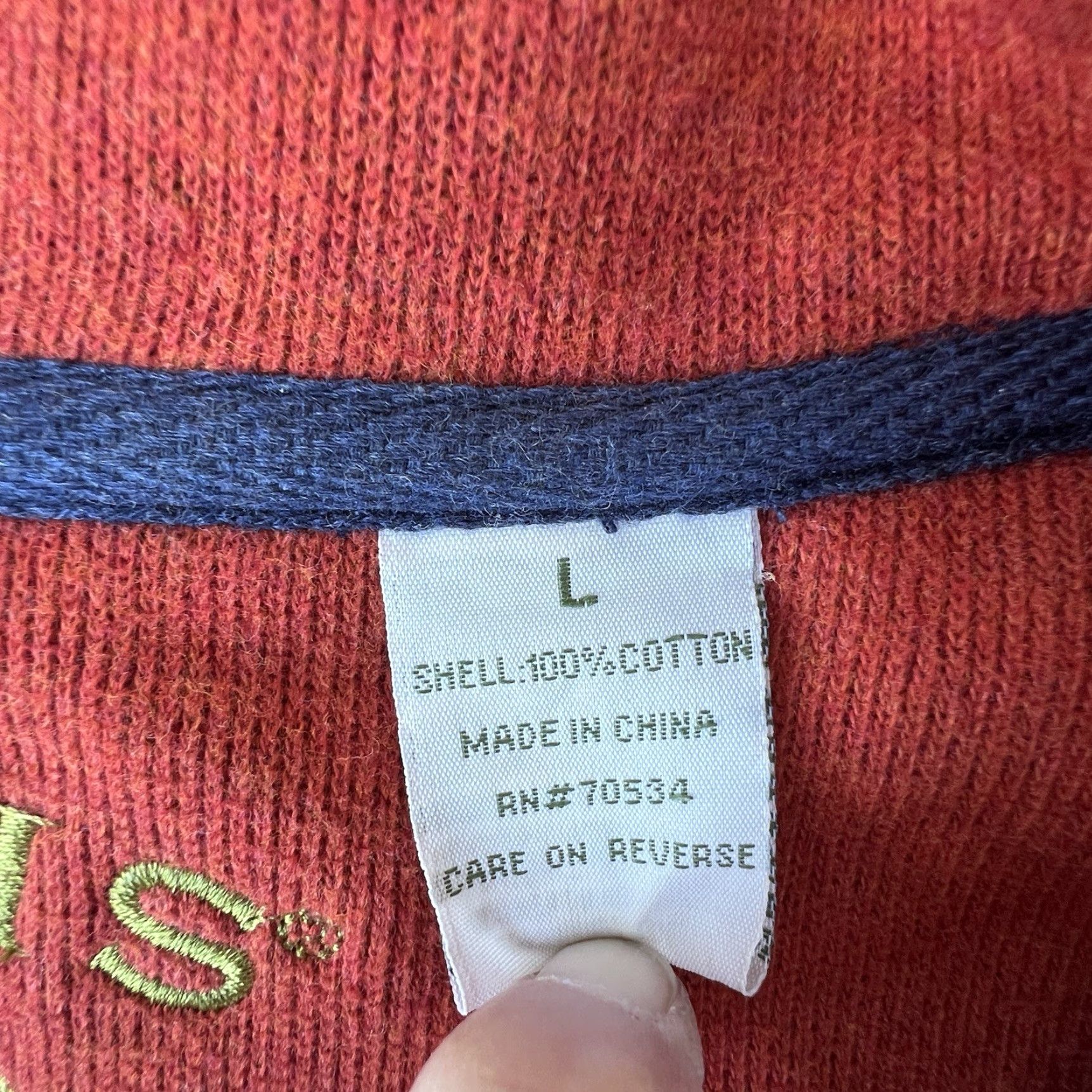 Orvis VINTAGE Orvis Sweater Pullover Long Sleeve Casual Men Size Large Blue Cotton Knit Logo 1/4 Zip Winter Fall Spring Size US L / EU 52-54 / 3 - 4 Thumbnail