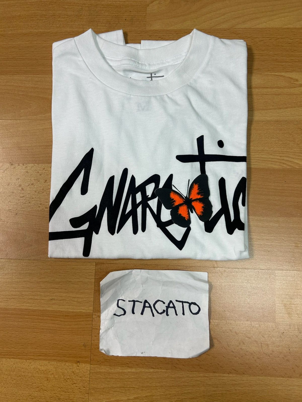 Gnarcotic × Rap Tees Gnarcotic Lil Gnar Butterfly Logo Tee White Size US M / EU 48-50 / 2 - 5 Thumbnail