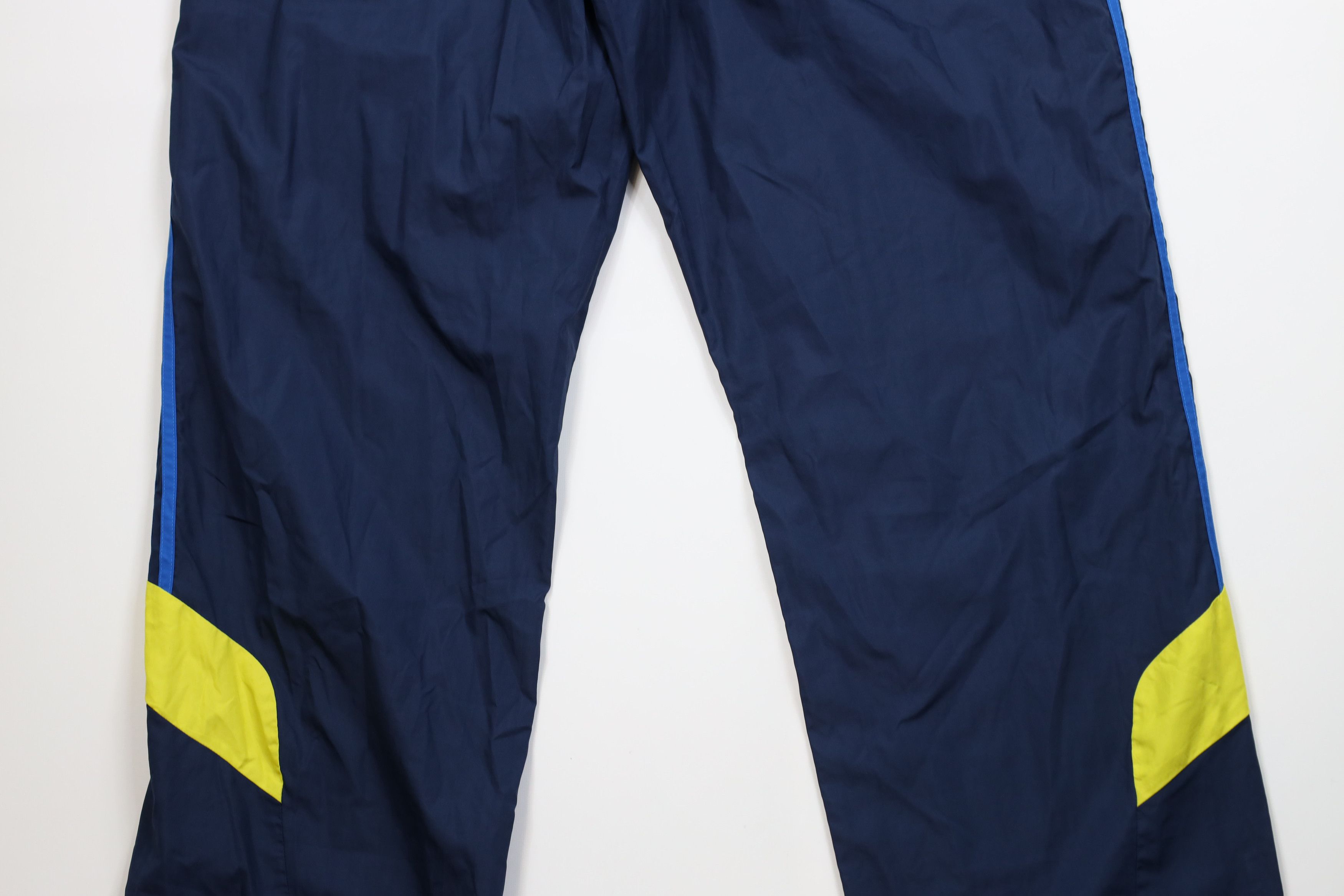 Adidas Vintage Y2K Adidas Striped Wide Leg Windbreaker Pants Blue Size US 38 / EU 54 - 10 Thumbnail
