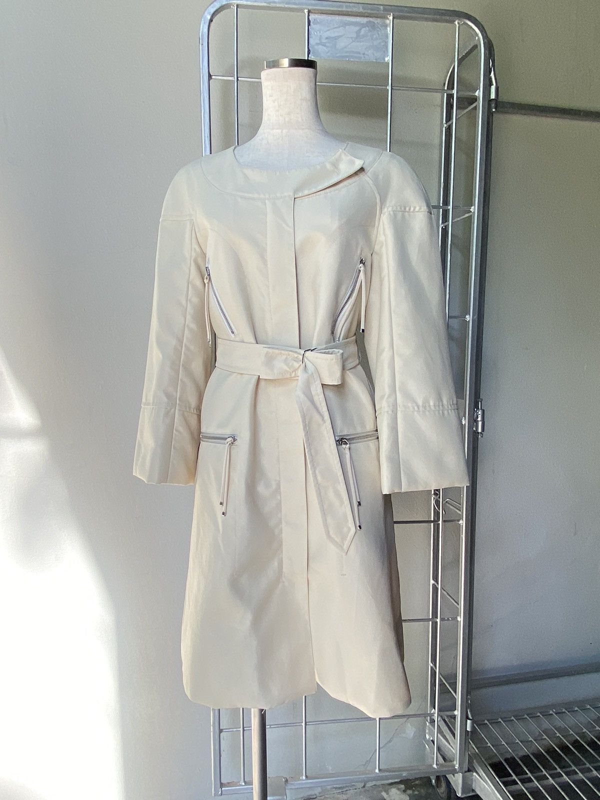 Sportmax SPORTMAX Light Gray Coat Dress Size M / US 6-8 / IT 42-44 - 1 Thumbnail