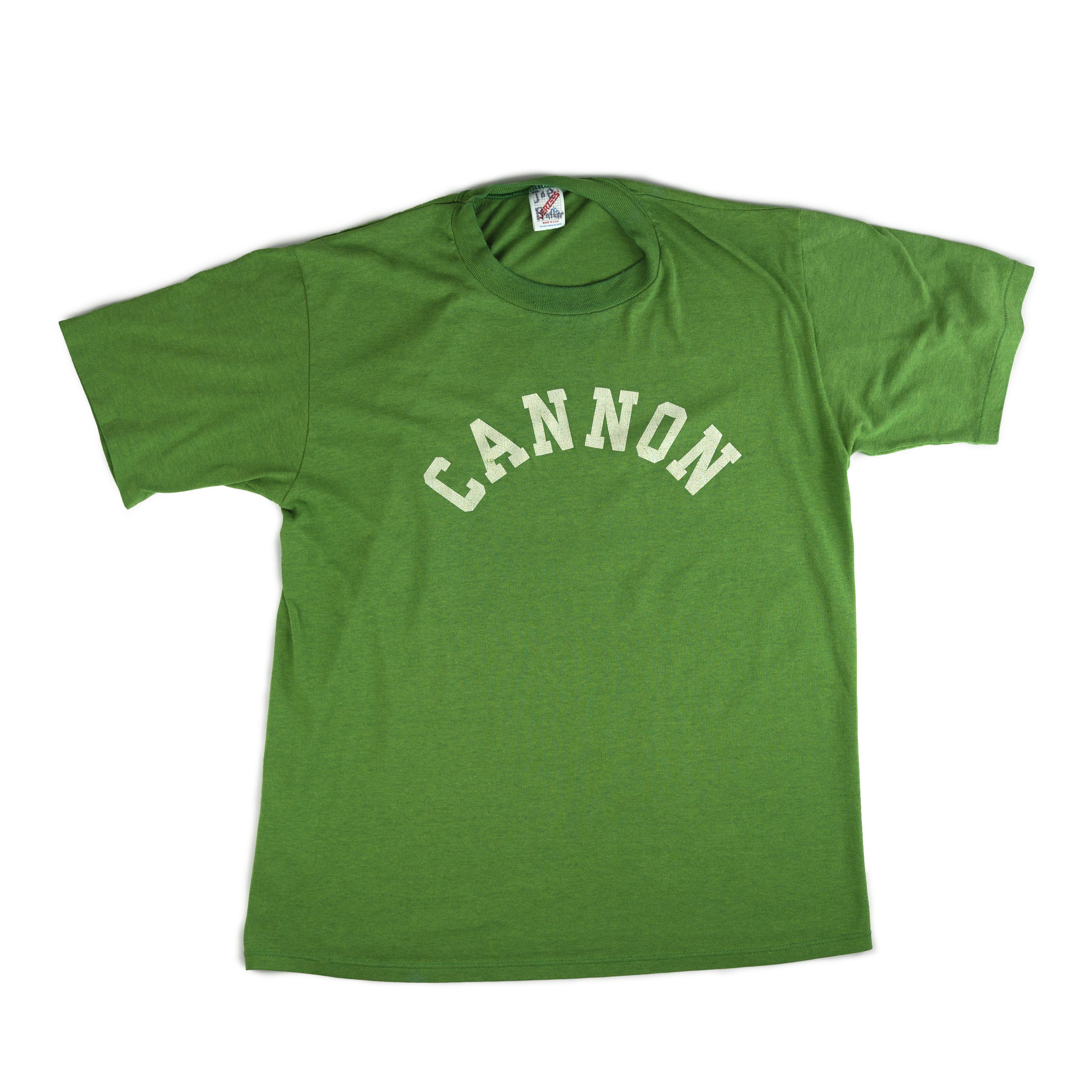 image of Vintage 1980's Cannon Tee Shirt in Green, Men's (Size XL)