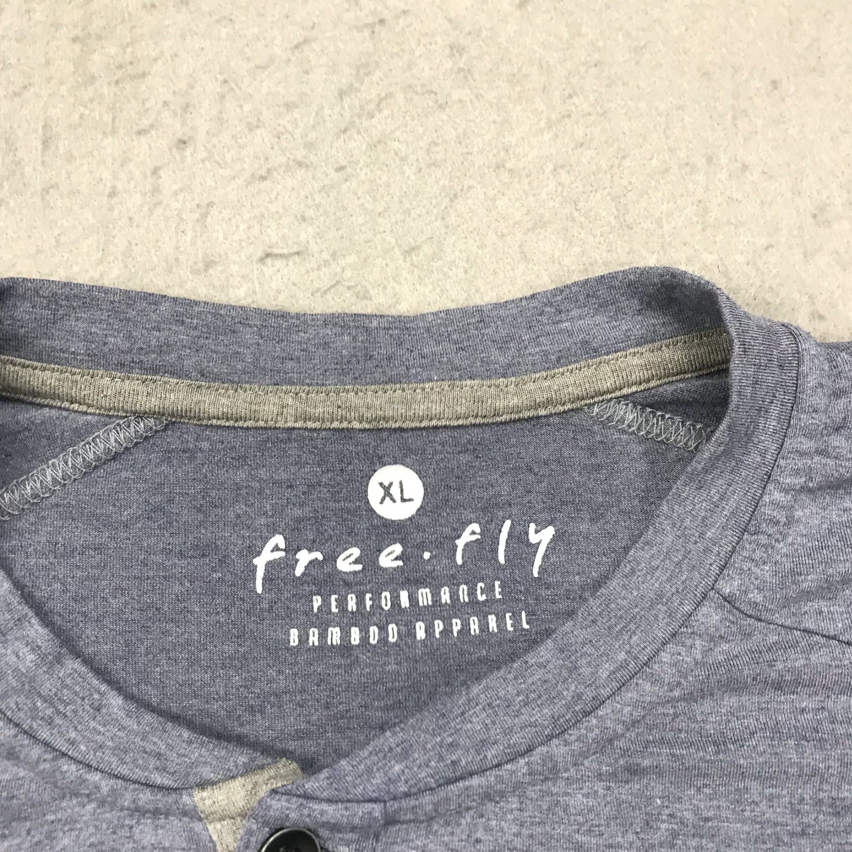 Vintage Free Fly Shirt Mens XL Blue Heather Long Sleeve Henley Bamboo Blend Active Tee Size US XL / EU 56 / 4 - 4 Thumbnail