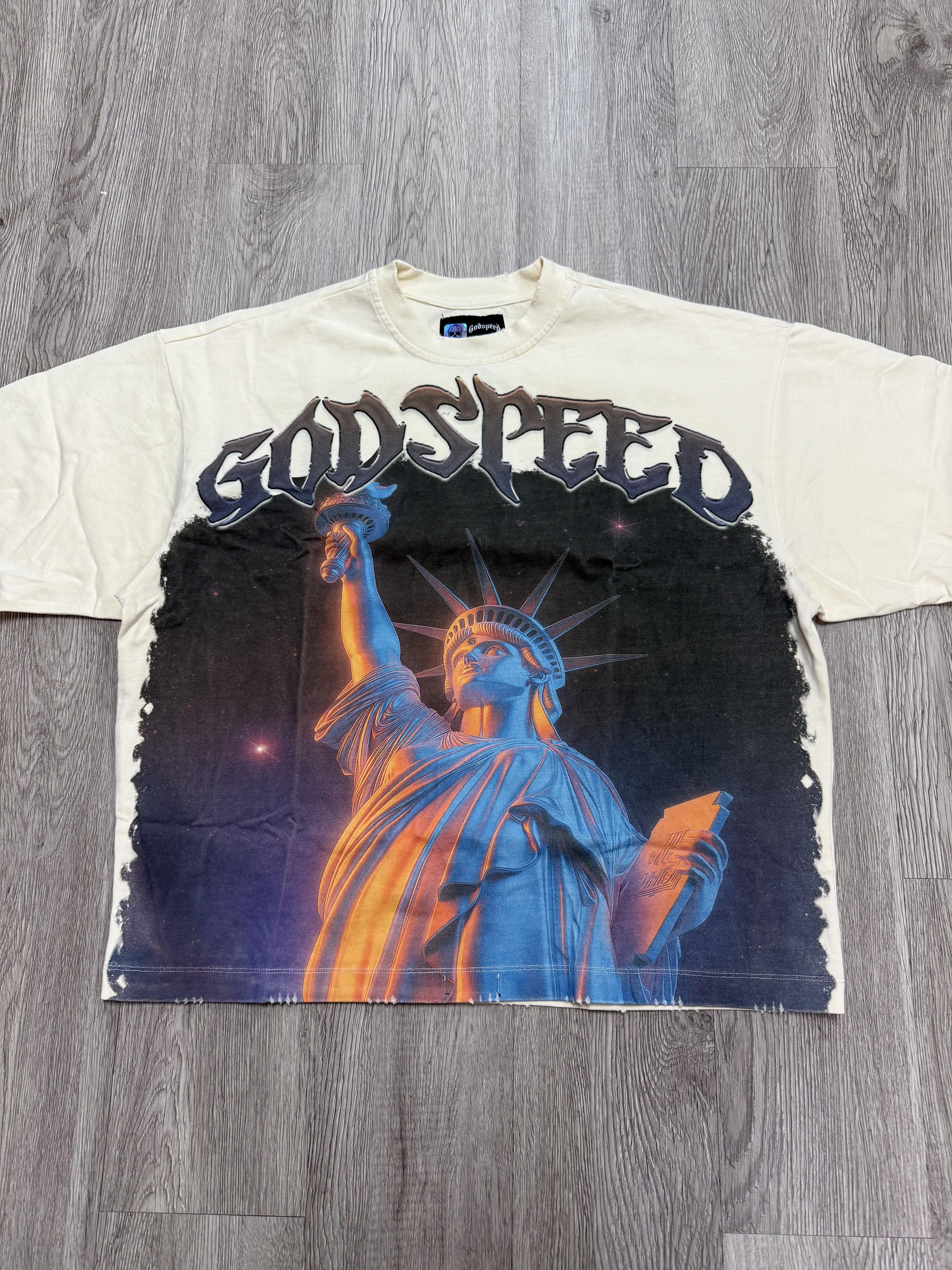 Godspeed Godspeed Purple City Tee Bone Cream Size US XS / EU 42 / 0 - 1 Thumbnail