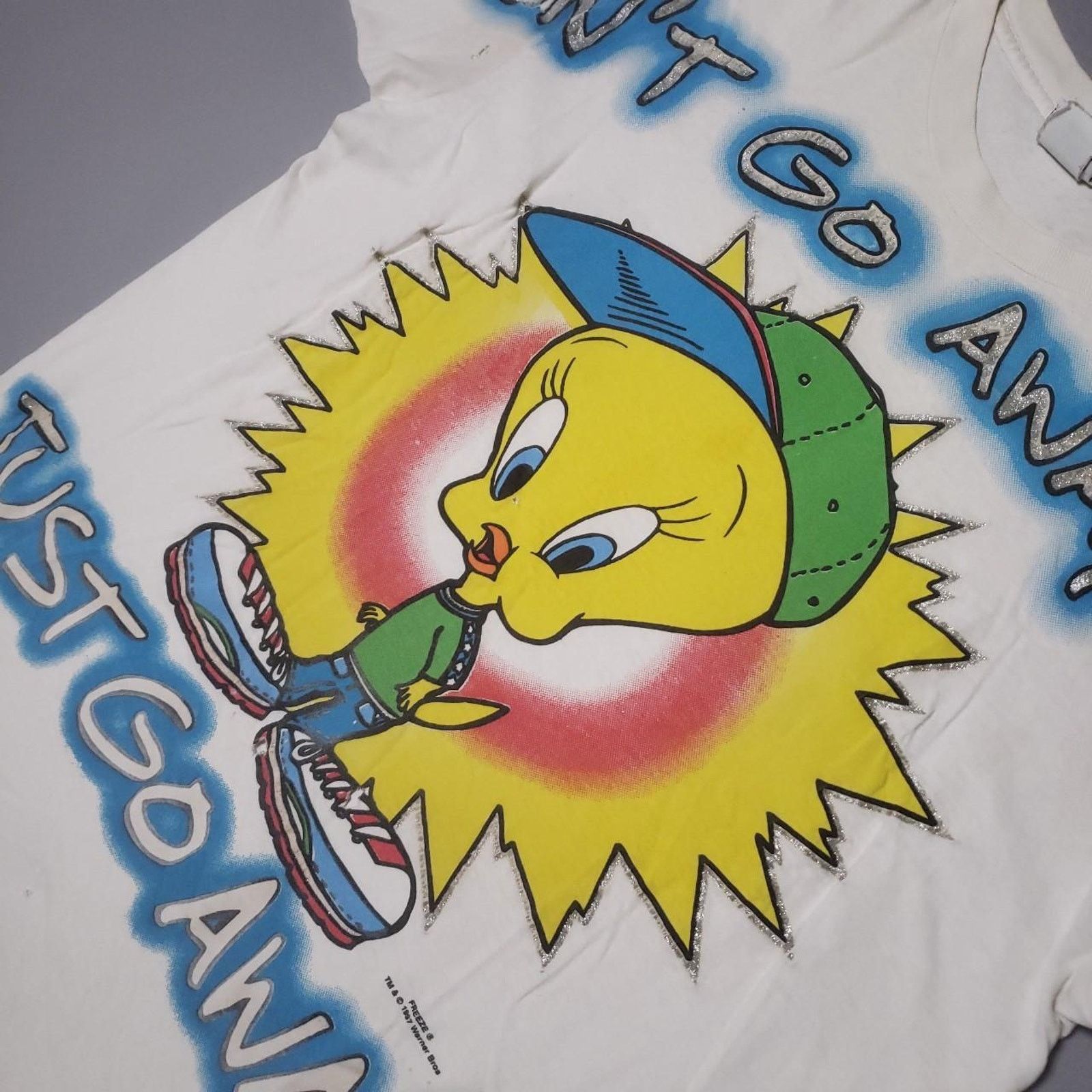 Vintage 1997 Looney Tunes All Over Print Tweety Bird T Shirt Mens XL Size US XL / EU 56 / 4 - 2 Thumbnail