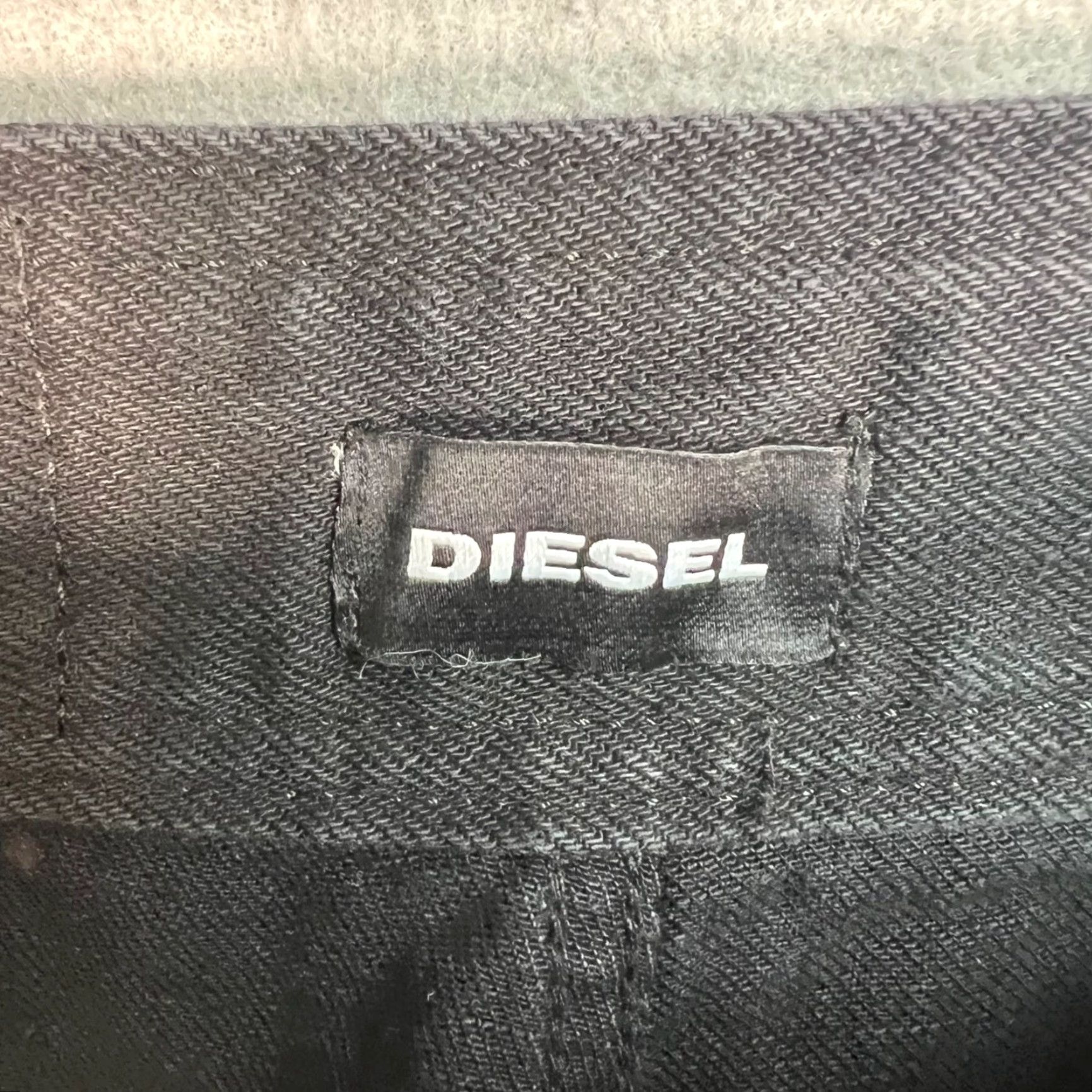Diesel Diesel Denim Mini Skirt - Front Zipper Details - Adult Womens 24 - Black Cotton - Short - Vintage/Used - 8/10 - Women's Skirt Size 42" / US 20 - 3 Thumbnail