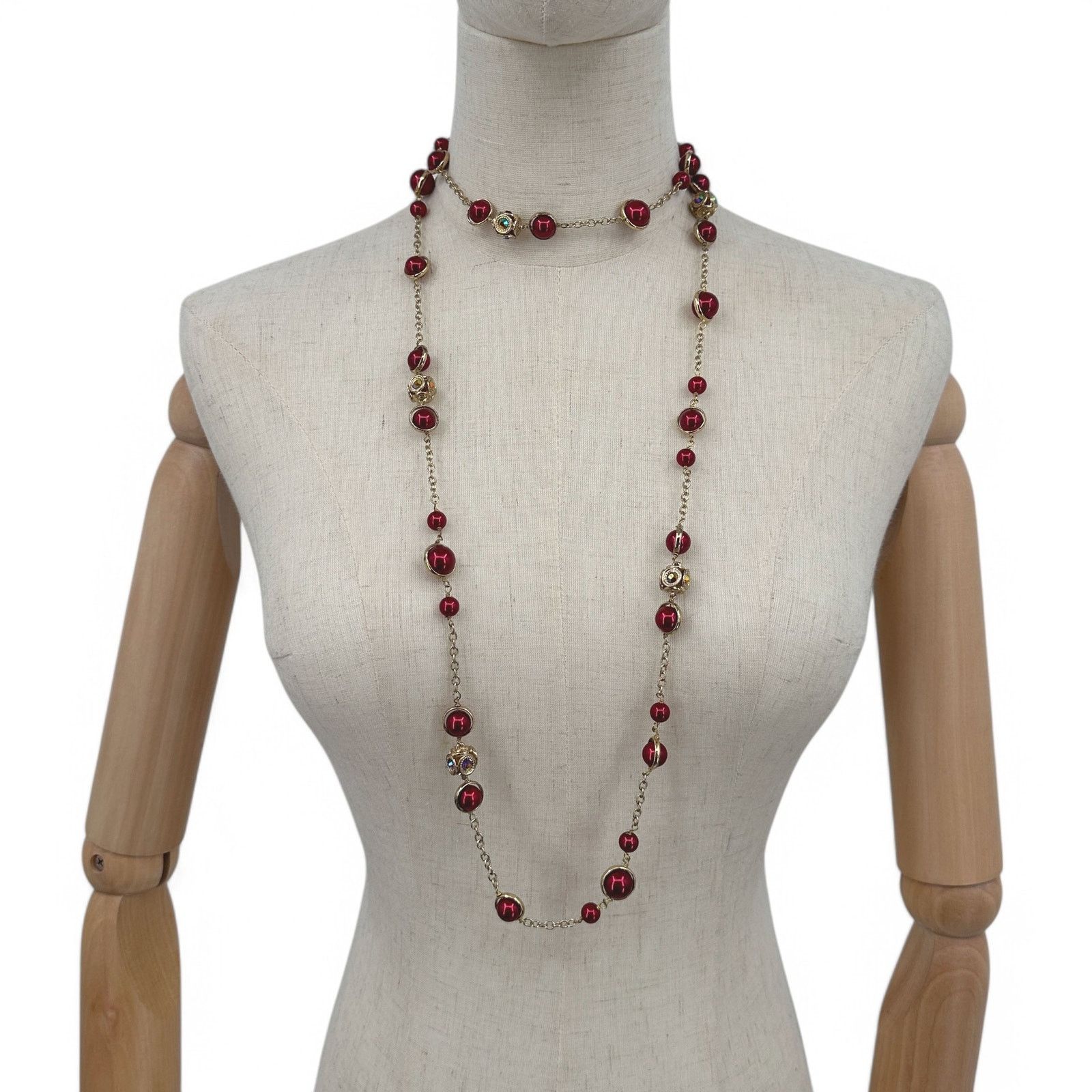 Coldwater Creek Coldwater Creek Long Rope Chain Necklace Red Faux Pearl Size ONE SIZE - 2 Thumbnail