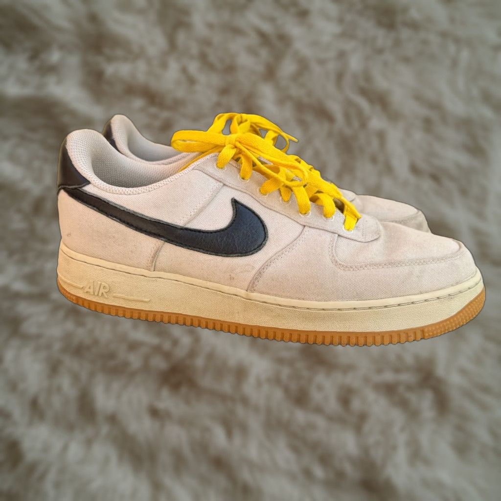 Nike Air Force Low By You Taupe Canvas Mens Size 10 Sneakers