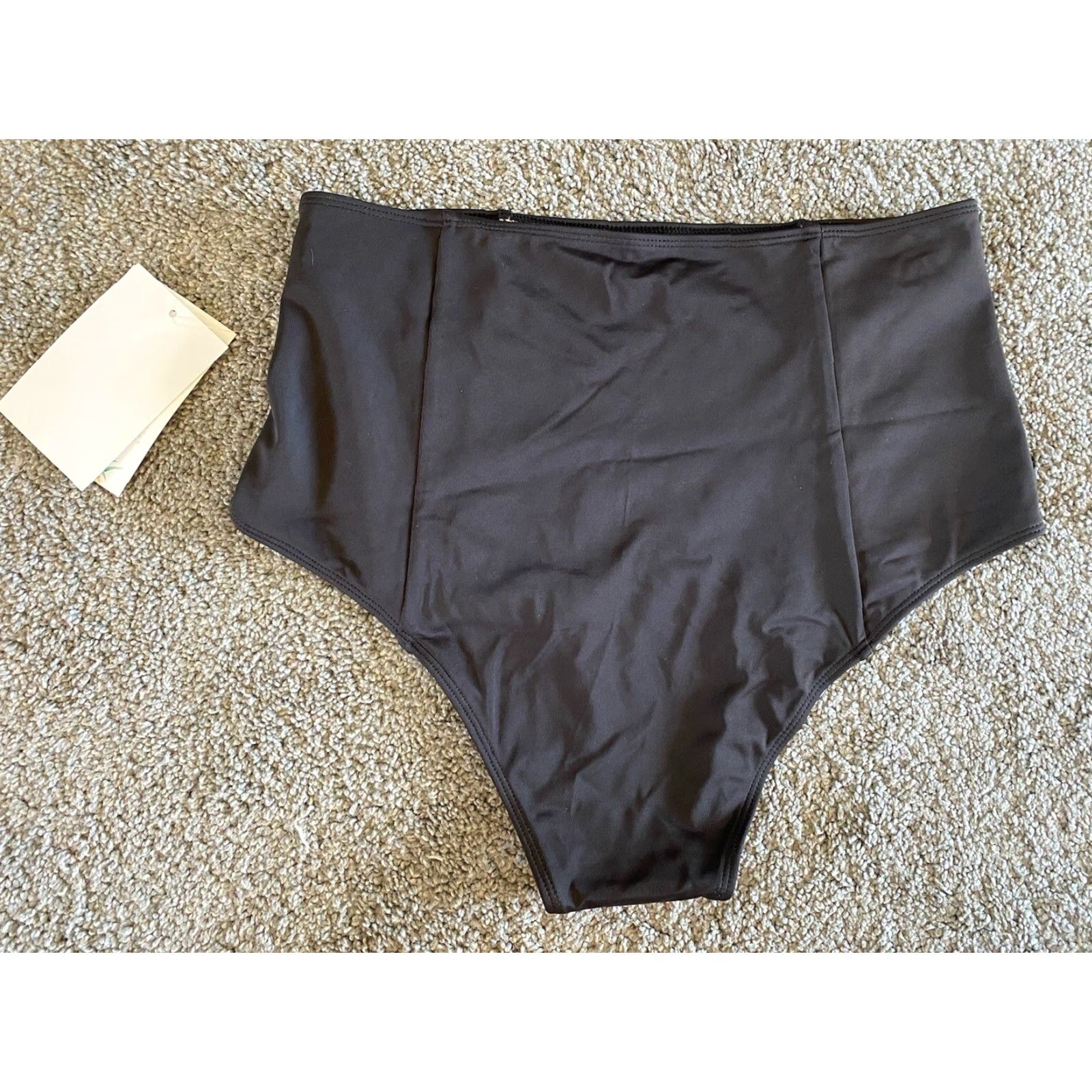 Vintage NWT Kortni Jeane Women’s Swimsuit Bottom Large Black Beach Womens L Black Bottom Size 36" / US 14 / IT 50 - 7 Thumbnail