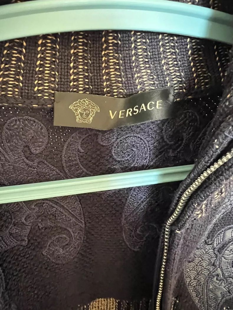 Versace Versace Wool jacket with gold thread leather embroidery Size US XS / EU 42 / 0 - 6 Thumbnail