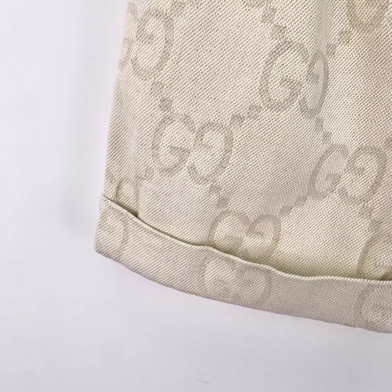 Gucci Gucci Beige Logo Print Casual Shorts-2506 Size 39" - 4 Thumbnail