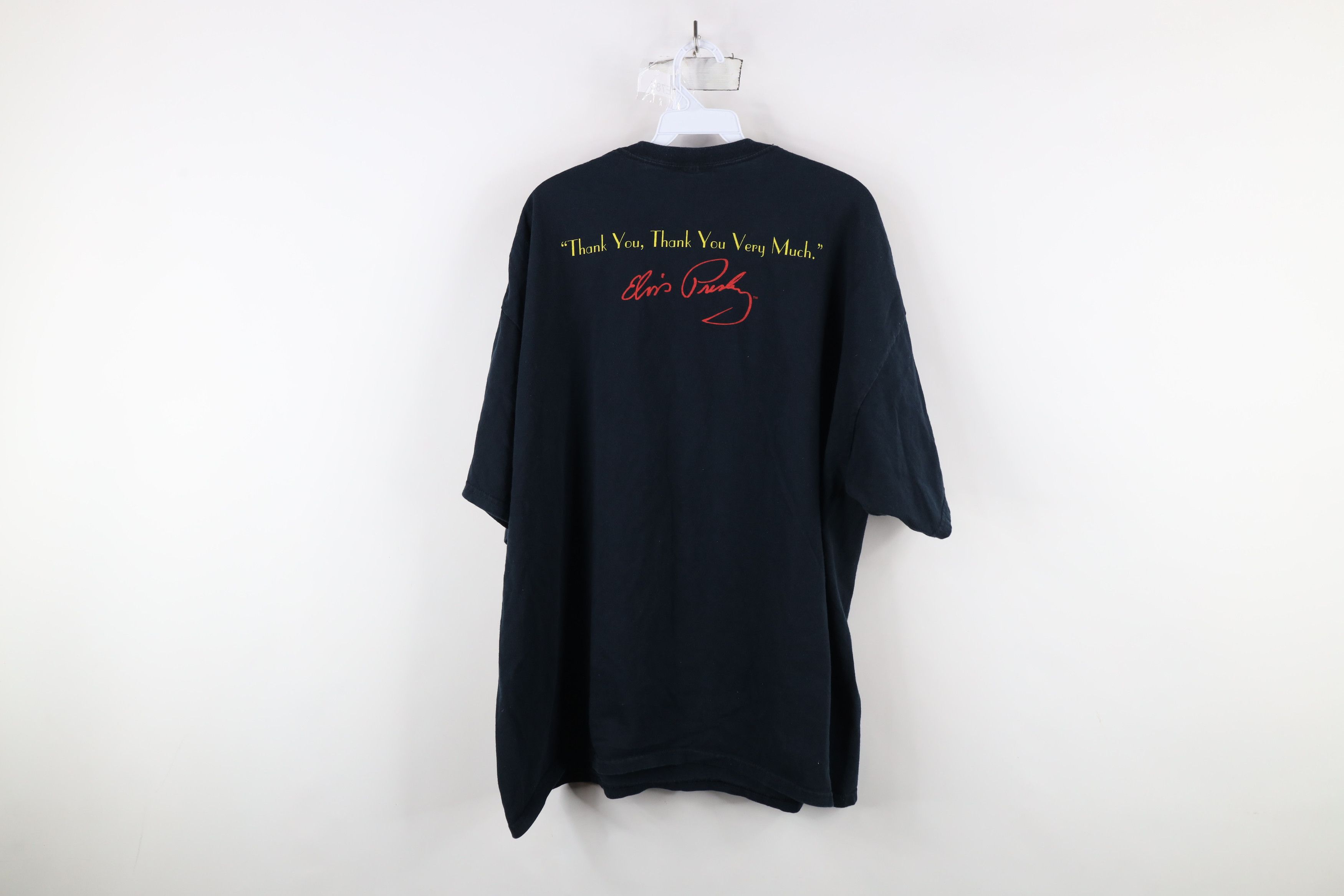 Vintage Vintage Y2K Welcome To Graceland Elvis Presley T-Shirt Black Size US XXL / EU 58 / 5 - 12 Thumbnail