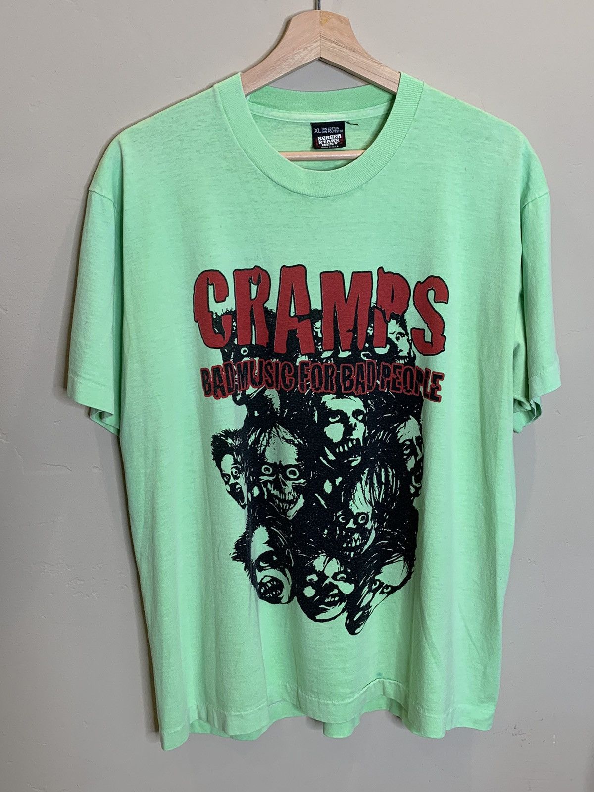 Band Tees × Vintage *RARE* Vintage The Cramps Bad Music For Bad People T-Shirt Size US XL / EU 56 / 4 - 1 Thumbnail