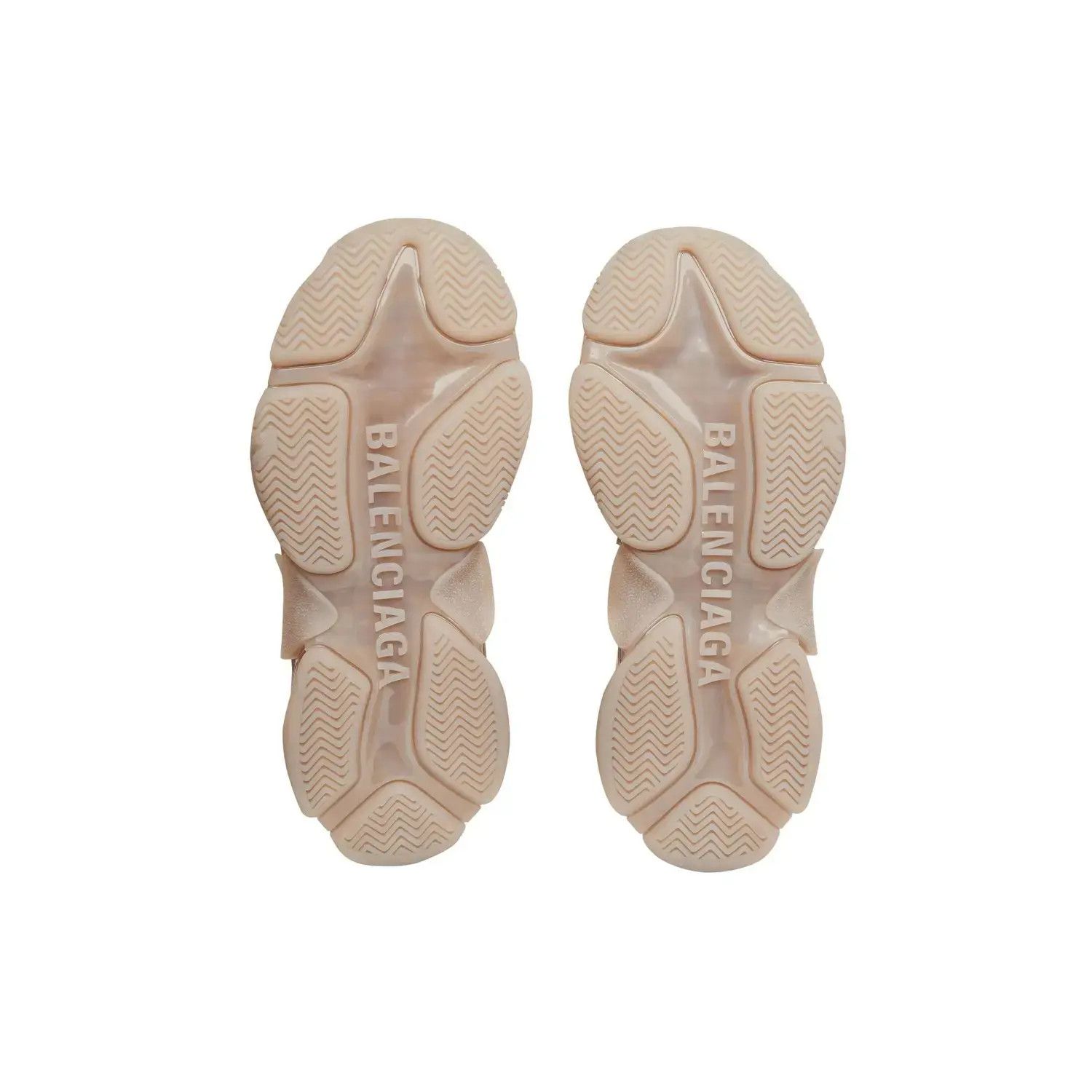 Balenciaga o1in1g1024 Triple S Clear Sole Sneakers in Brown Size US 13 / EU 46 - 7 Thumbnail
