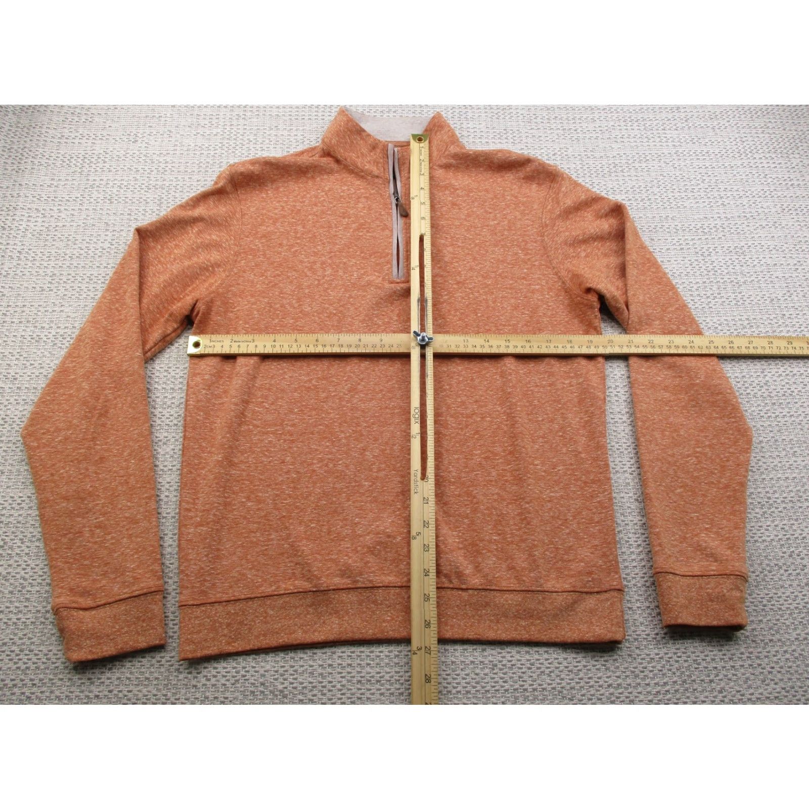 johnnie-O Johnnie-O Pullover Sweater Adult Small Orange Half Zip Golf Casual Comfort Shirt/Top Size US S / EU 44-46 / 1 - 7 Thumbnail